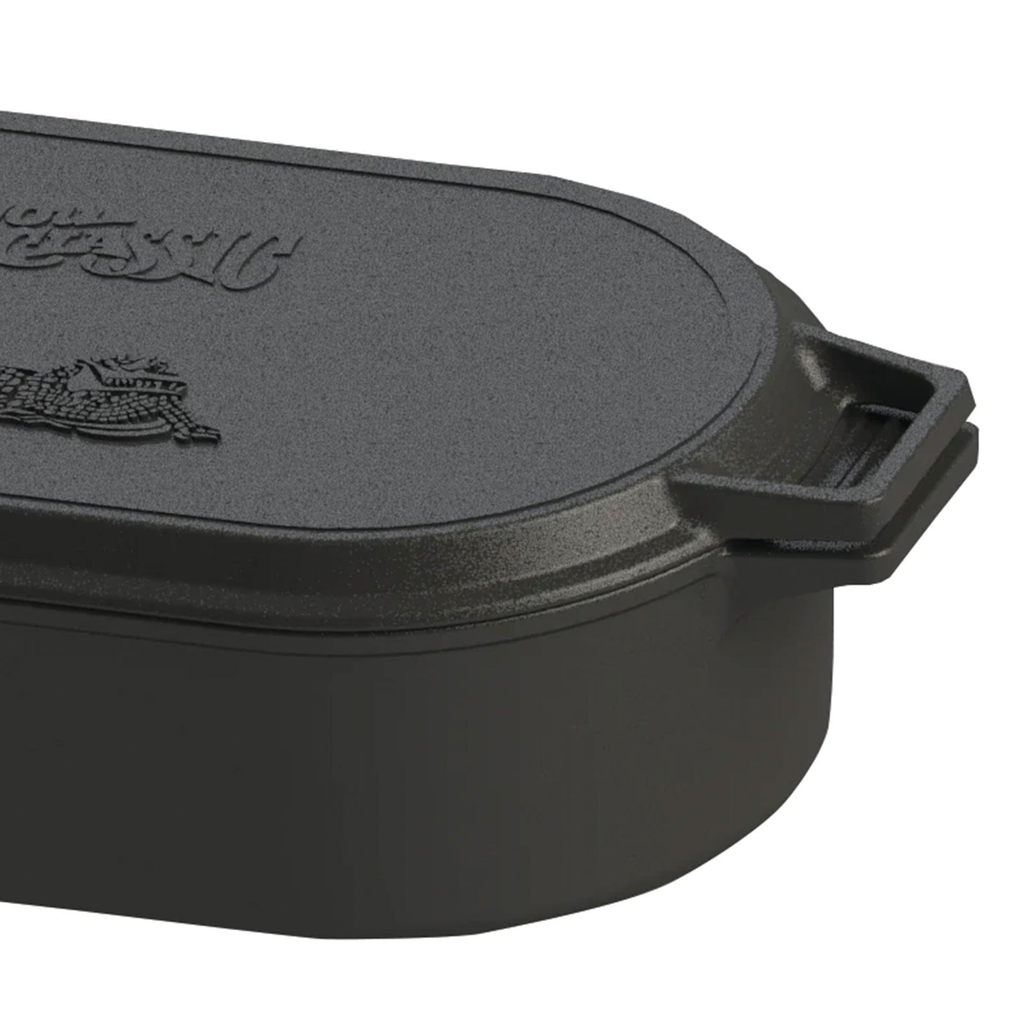 Bayou Classic 6 Quart Cast Iron Indoor Outdoor Oval Fryer with Lid (For Parts)
