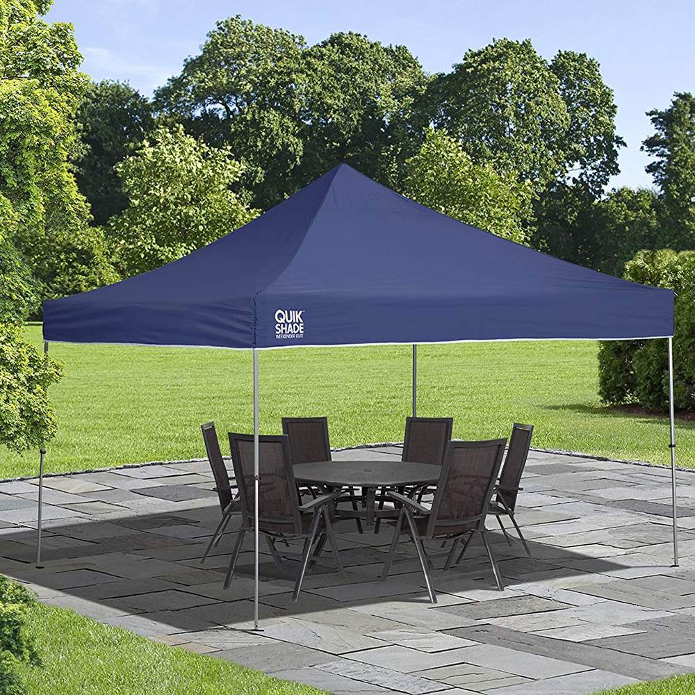 Quik Shade 12' x 12' Instant Straight Leg Pop Up Outdoor Canopy Shelter, Blue