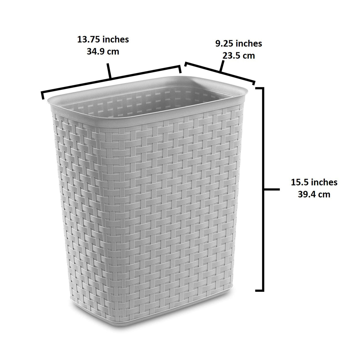 Sterilite Weave 5.8 Gallon Plastic Home/Office Wastebasket Trash Can (24 Pack)