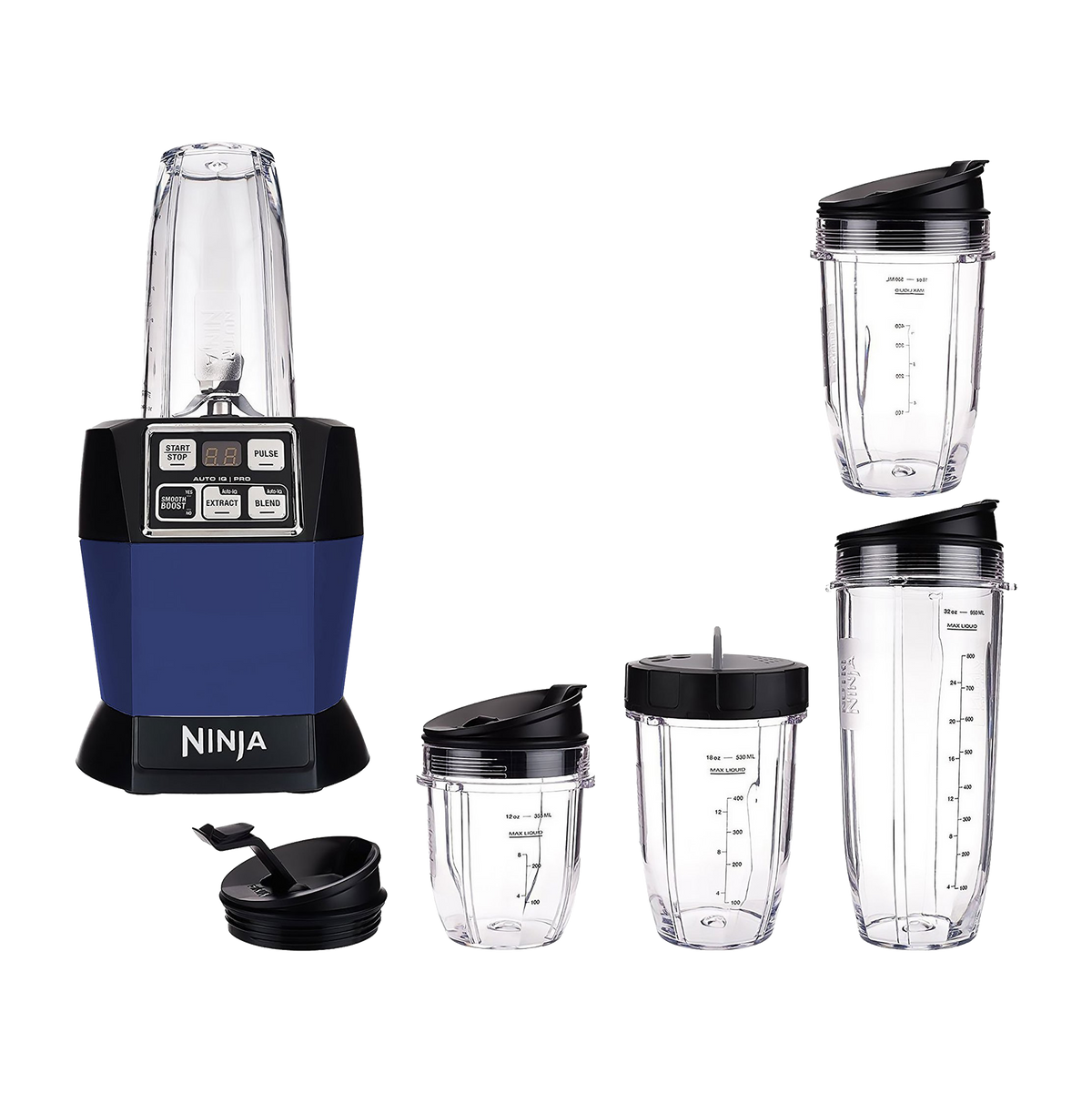 Nutri Ninja Auto iQ Pro Complete Counter Blender, Blue (Refurbished) (Open Box)