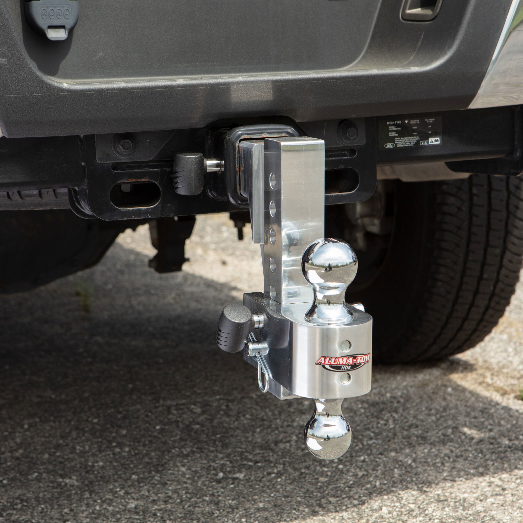 Uriah Products Adjustable Aluminum Hitch Mount HD with 8" Rise & Drop (Open Box) - VMInnovations