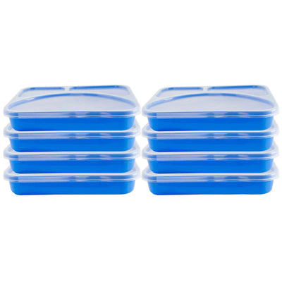 Life Story (8 Pack) 3 Compartment Meal Prep Containers with Lids
