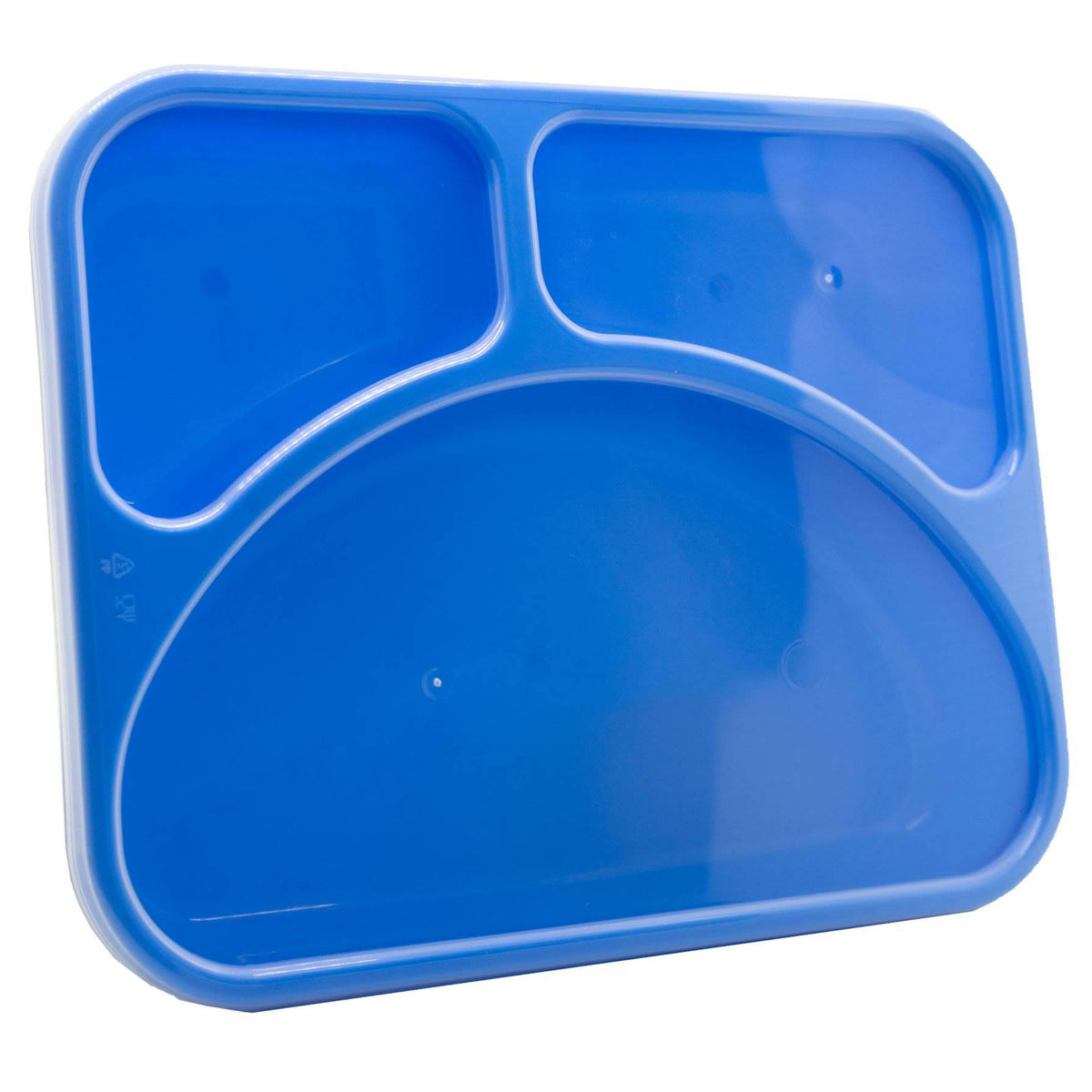 Life Story Meal Prep 3 Compartment Food Storage Container w/ Lid, Blue (16 Pack)