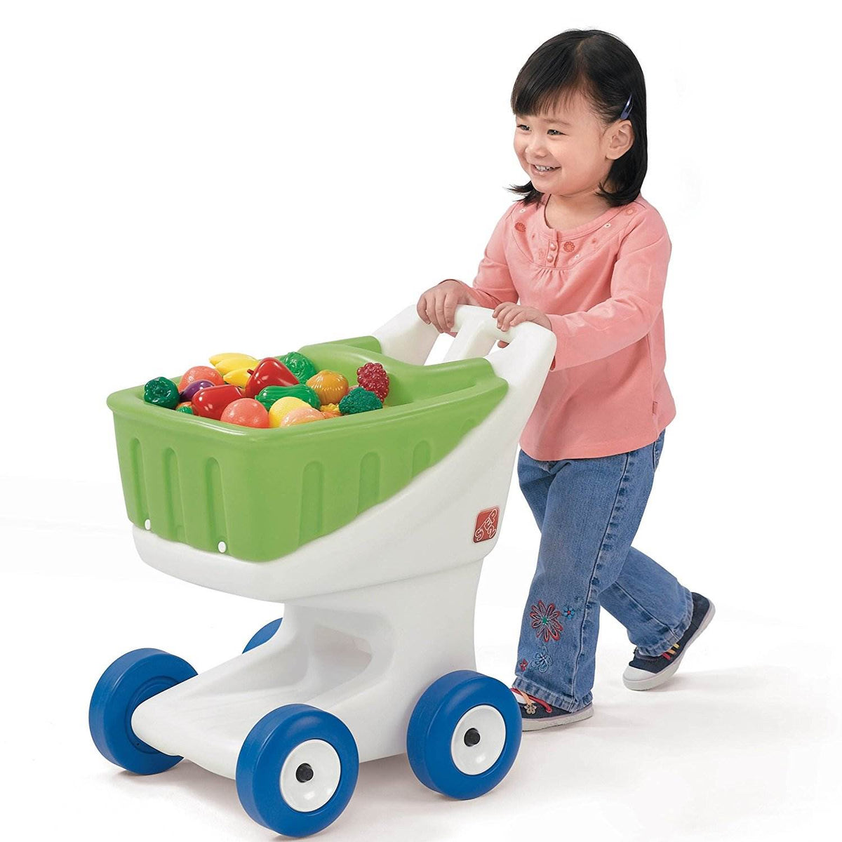 Step 2 Little Helper's Pretend Grocery Store Shopping Cart, Green (Open Box)