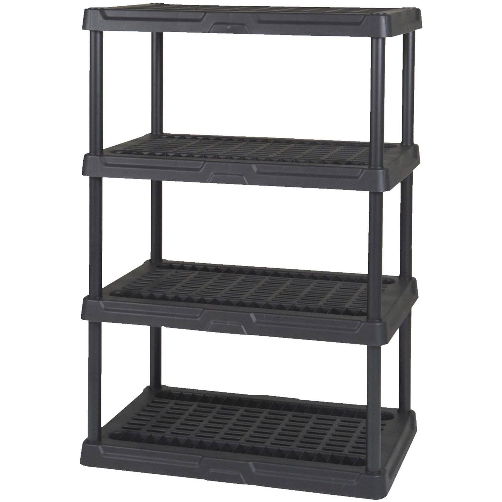Contico 4-Tier Resin Outdoor Storage Shelf (2) + Latching 20 Gallon Tote (14)