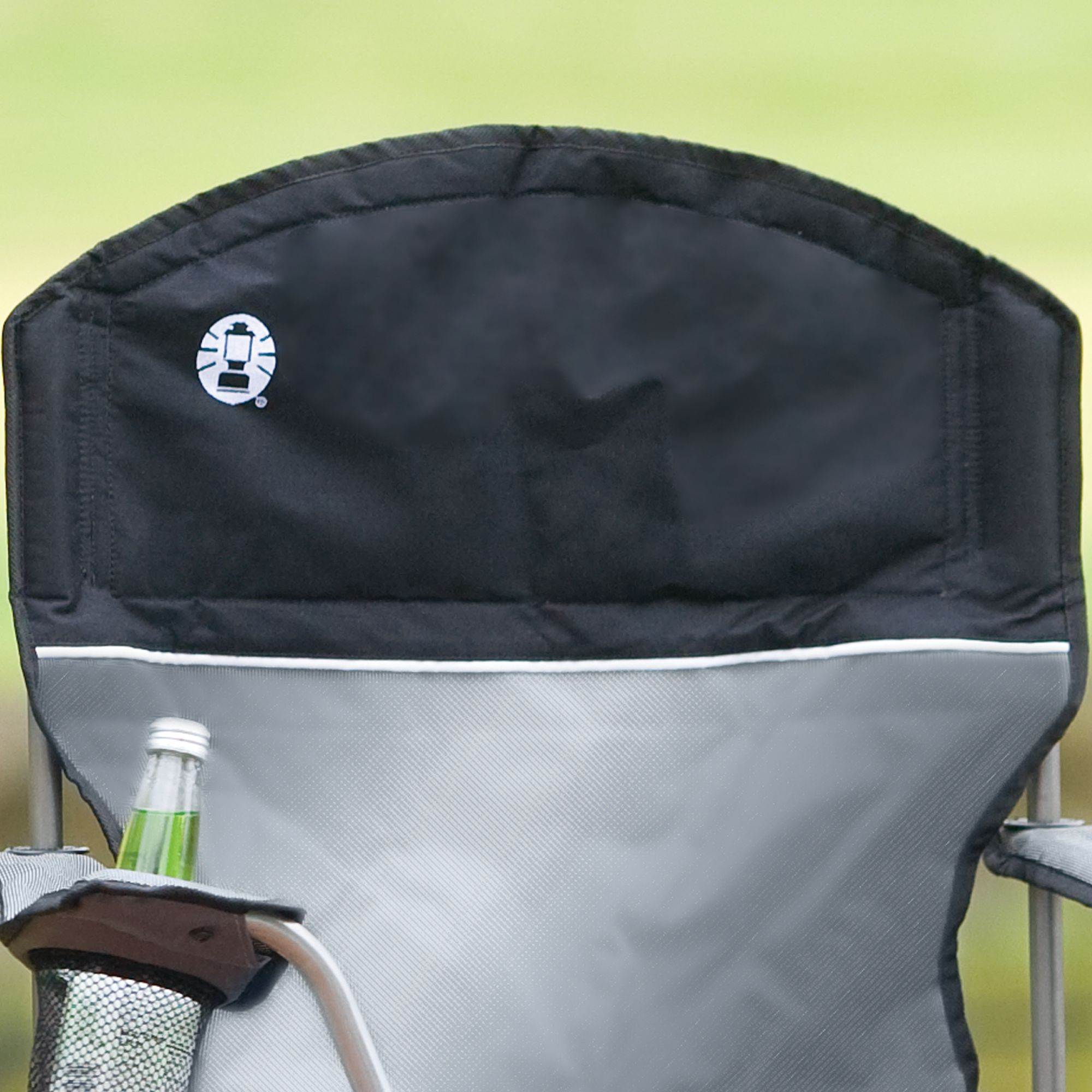 Coleman Oversized Quad Chair with Cooler and Cup Holder, Black/Gray | 2000020256