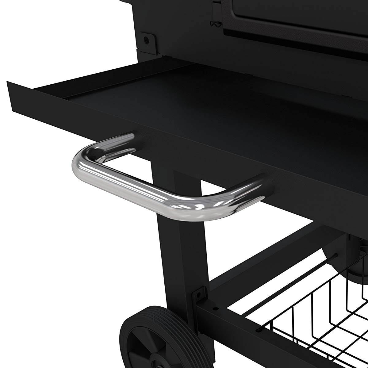 Dyna Glo Heavy Duty Outdoor Patio Portable BBQ Smoke Stack Charcoal Grill, Black