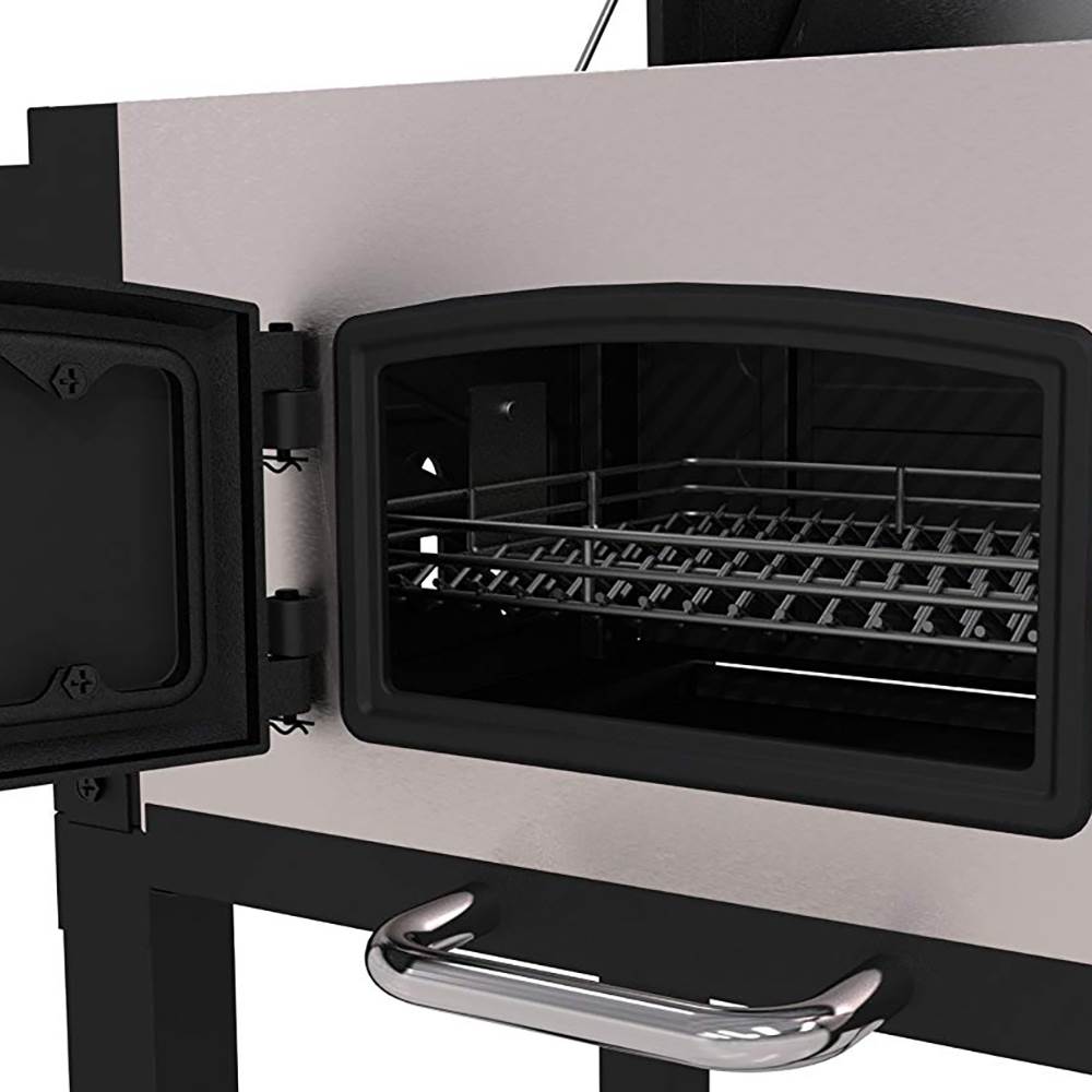 Dyna-Glo Heavy Duty Outdoor Patio Portable BBQ Charcoal Grill, Stainless Steel