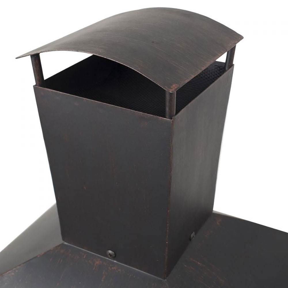 Pleasant Hearth Stratford Wood Burning Outdoor Backyard Patio Fire House Pit