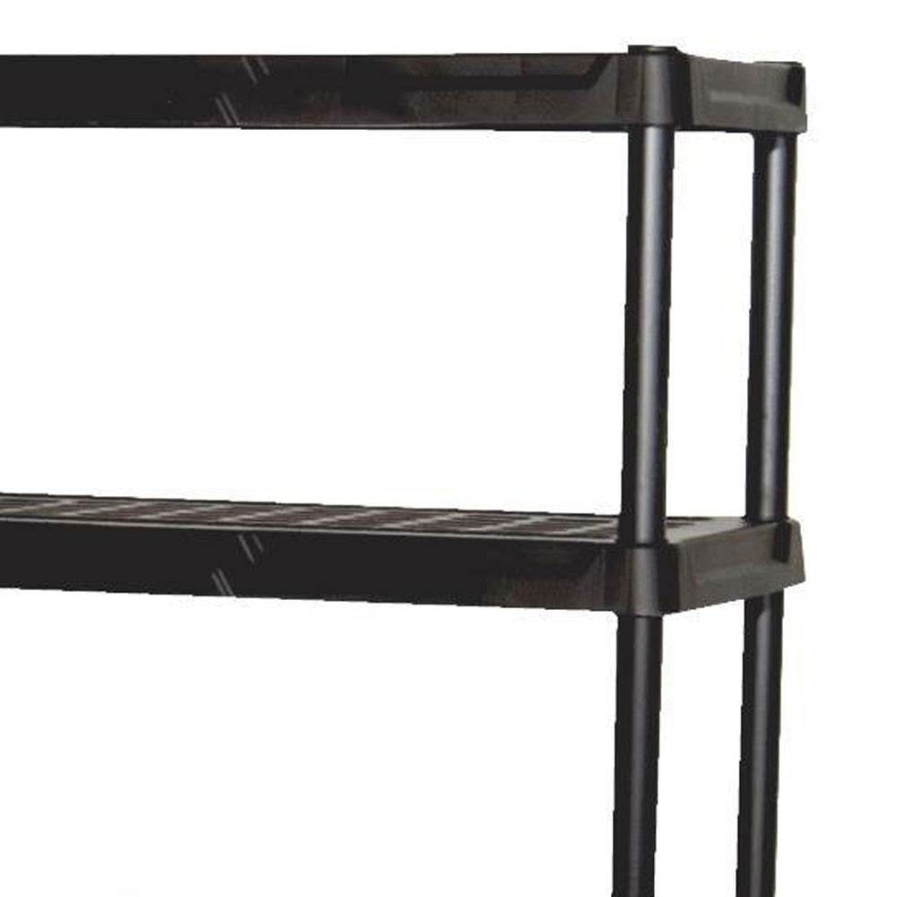 Contico 5-Tier Outdoor Storage Shelf + Life Story 20 Gal Storage Tote (7 Pack)