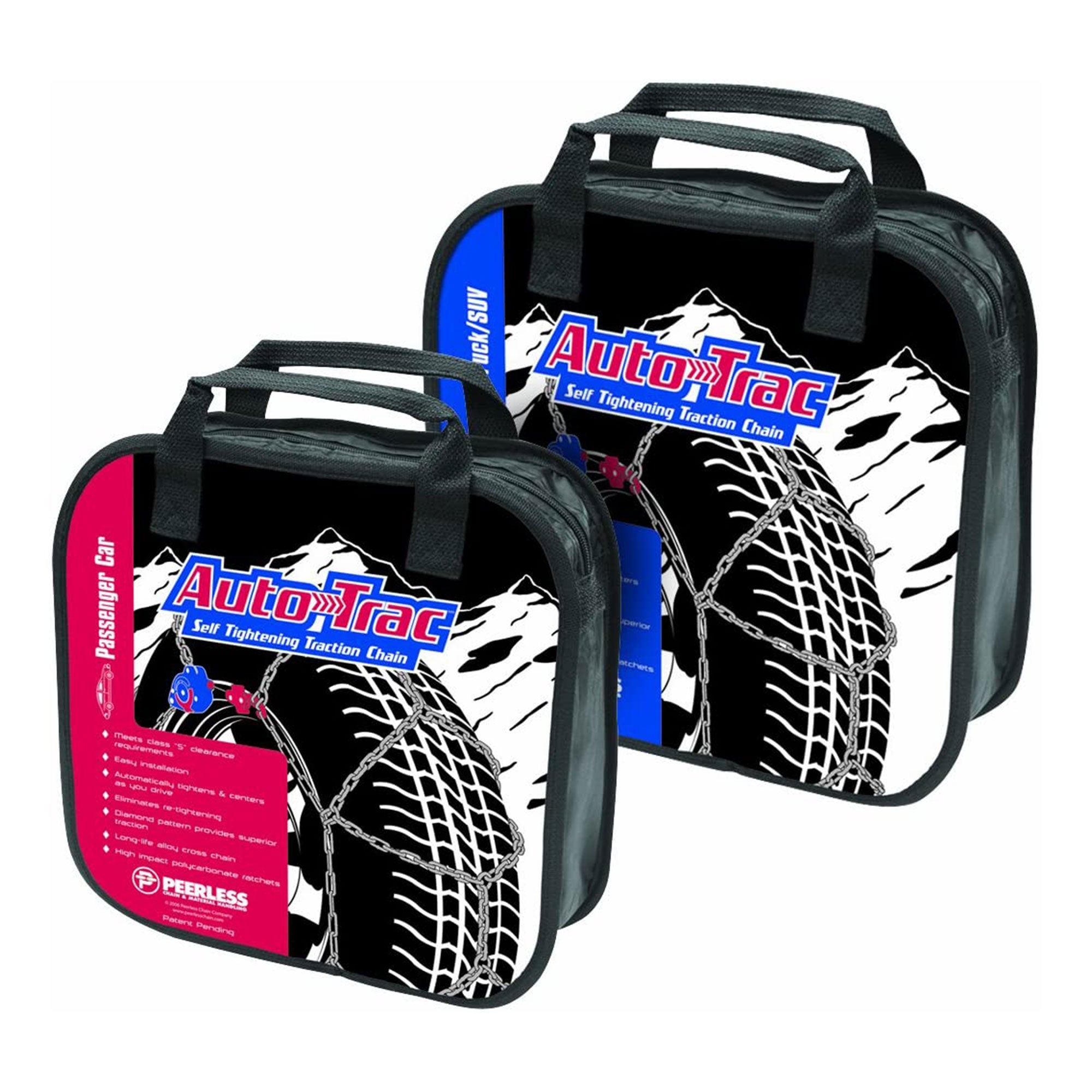 Auto-Trac Series 2300 Pickup Truck/SUV Traction Snow Tire Chains, Pair (2 Pack) - VMInnovations