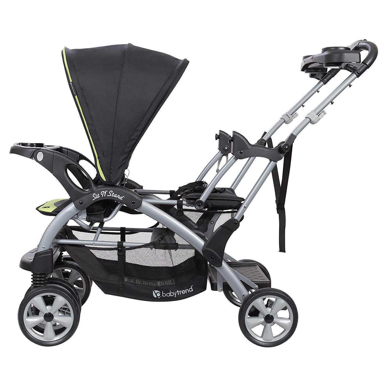 Baby Trend Sit N' Stand Double Stroller, Optic Green (Open Box)