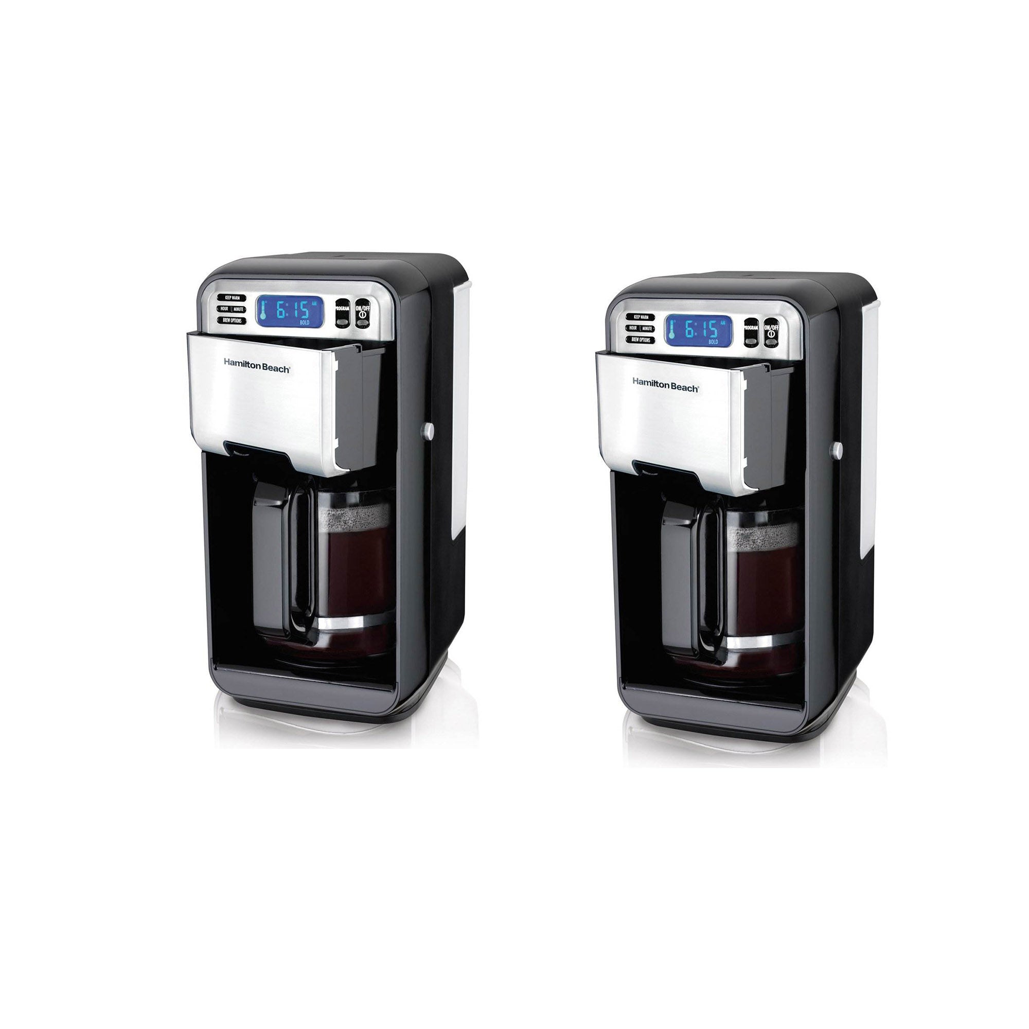 Hamilton Beach 12 Cup Digital Automatic LCD Programmable Coffee Maker (2 Pack)