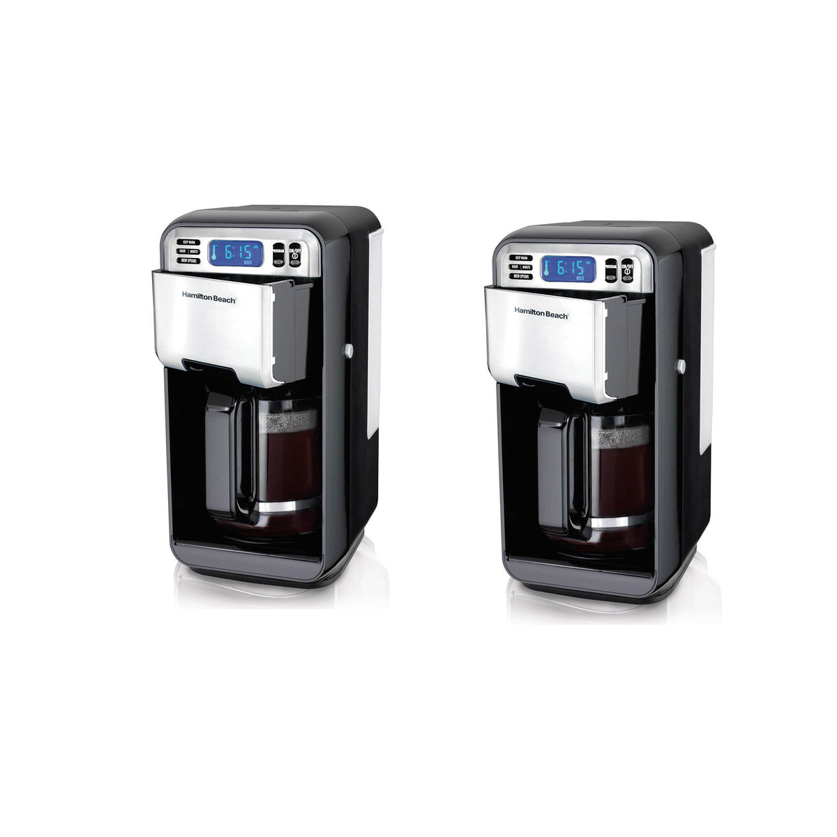 Hamilton Beach 12 Cup Digital Automatic LCD Programmable Coffee Maker (2 Pack)