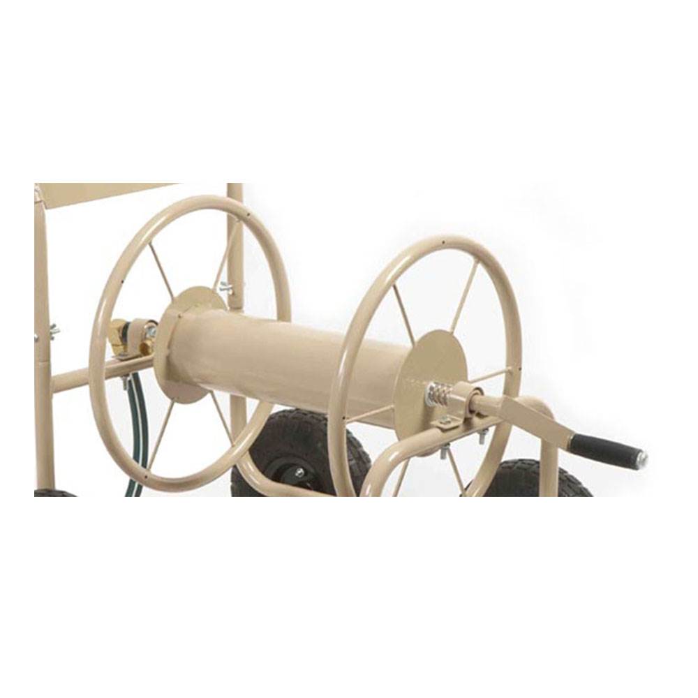 Liberty Garden 4 Wheel 300 Foot Steel Frame Water Hose Reel Cart (Open Box) - VMInnovations