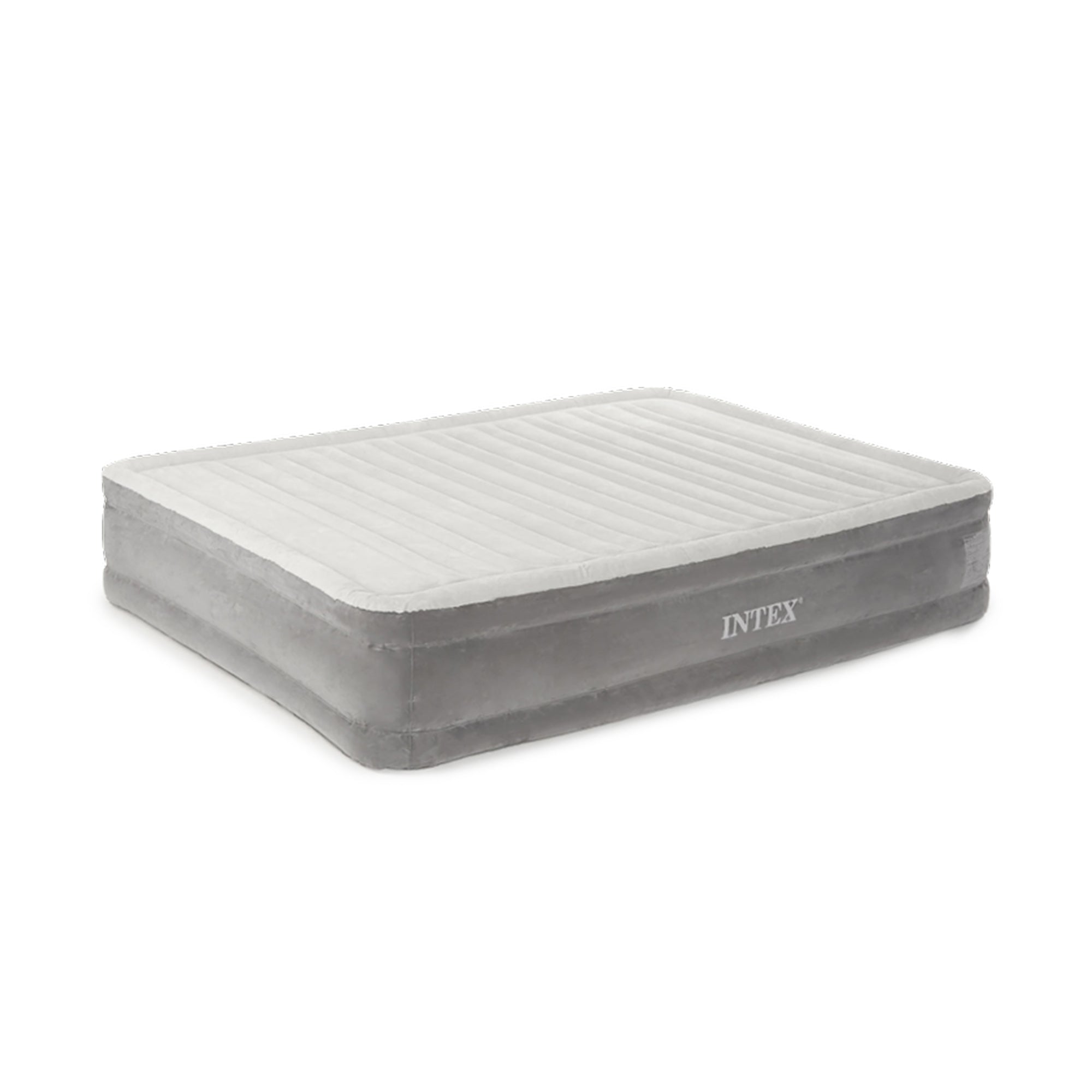 Intex PVC Dura-Beam Series Mid Rise Airbed with Built In Electric Pump, Full