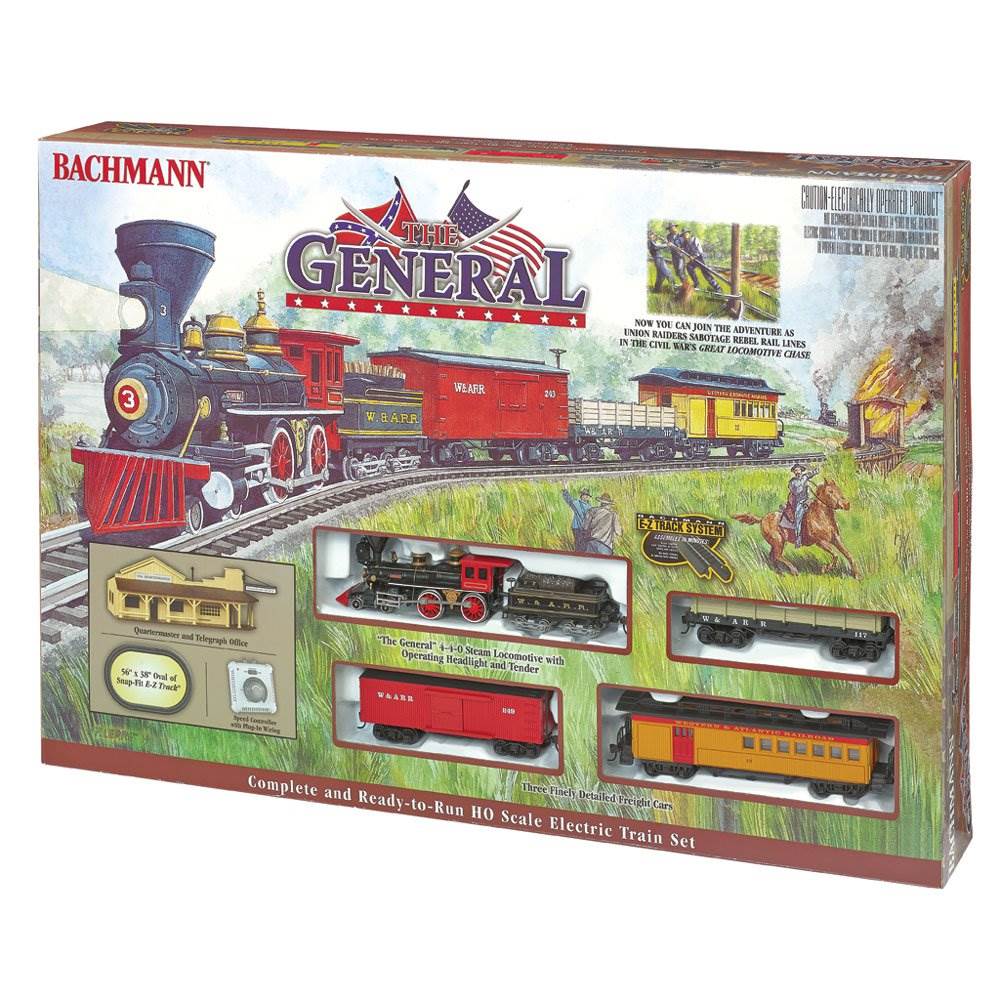 Bachmann Trains The General Civil War 1:87 Ho Scale Electric Train Set(Open Box)