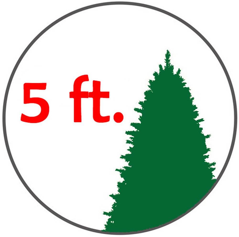 Home Heritage Half Pine 5' Pre-Lit Artificial Christmas Tree, 100 Warm White LED - VMInnovations
