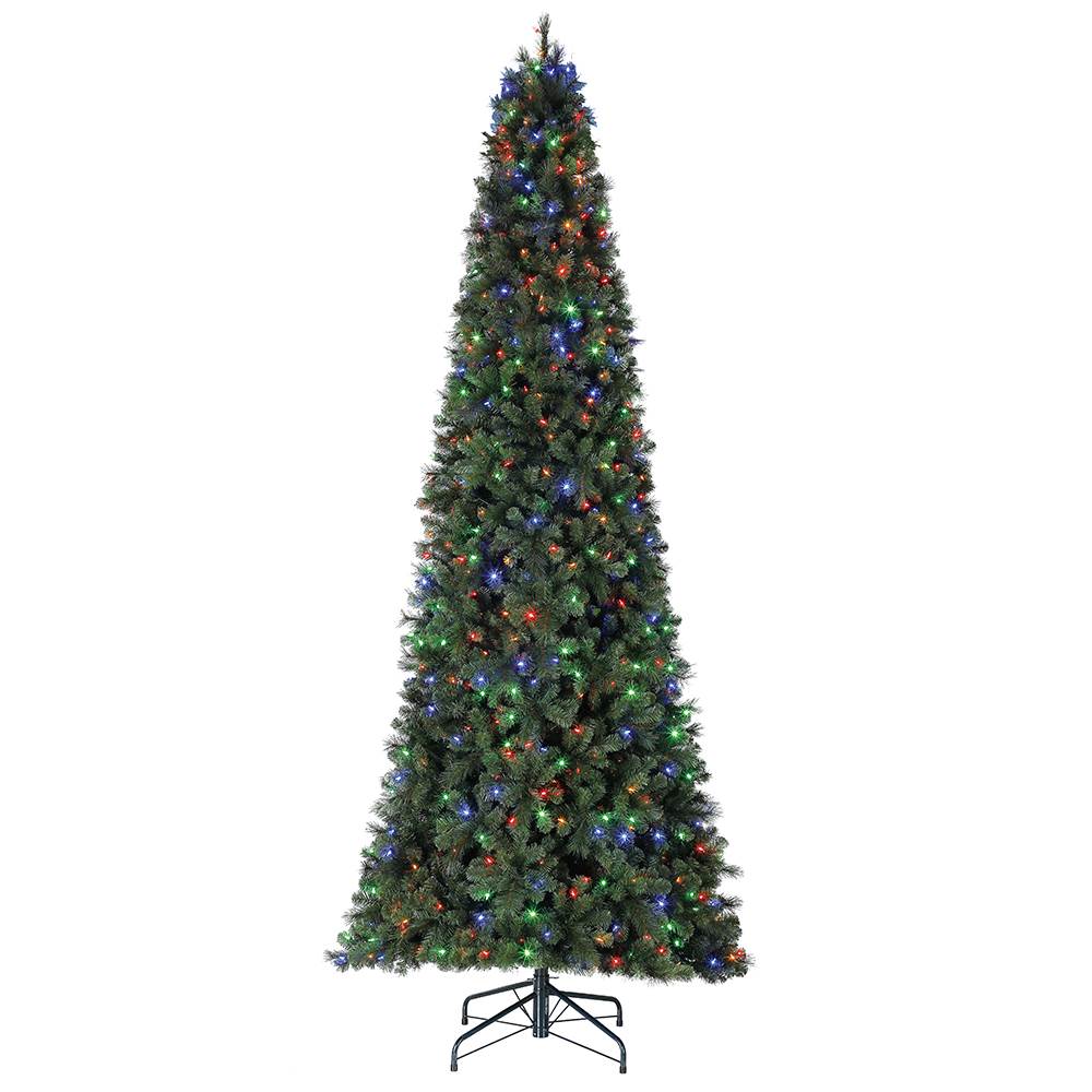 Home Heritage Cashmere Quick Set 12 Ft 800 LED Pre-Lit Artificial Christmas Tree - VMInnovations