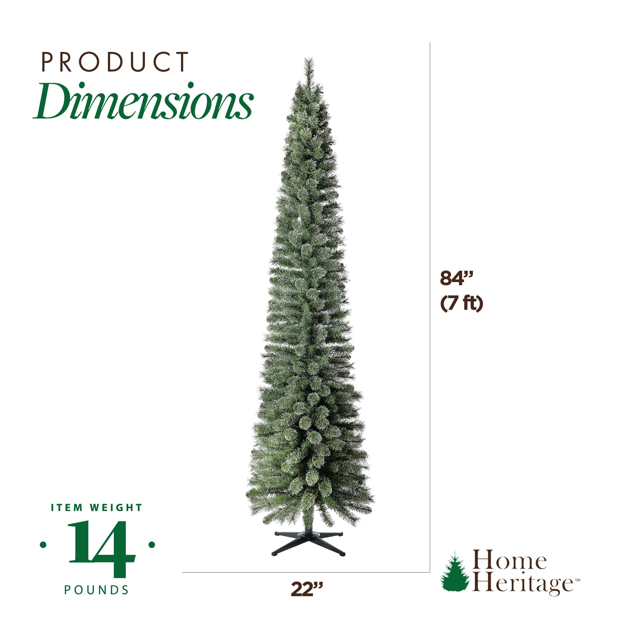 Home Heritage Stanley 7' Pre-Lit Artificial Christmas Tree, Pine Cones & Berries - VMInnovations