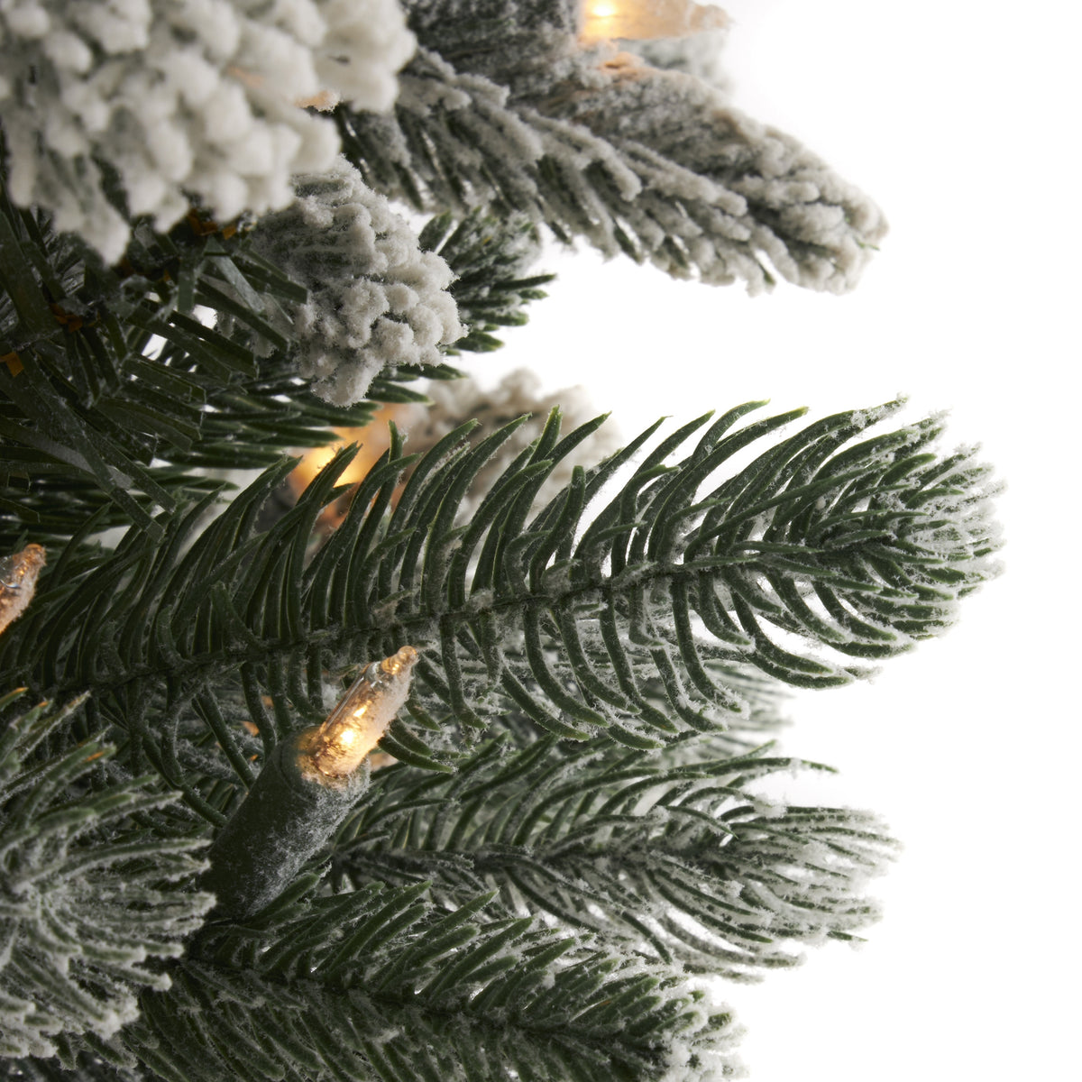 Home Heritage 7' Frosted Alpine Quick Set Flocked Christmas Lit Tree (Used) - VMInnovations