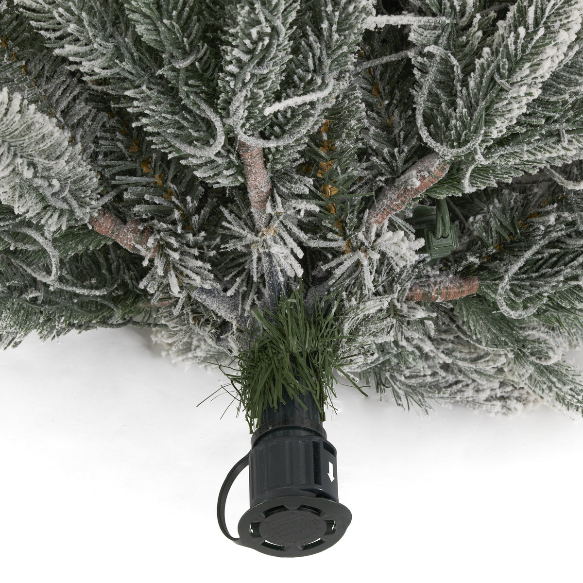 Home Heritage 7' Frosted Alpine Quick Set Flocked Christmas Lit Tree (Used) - VMInnovations