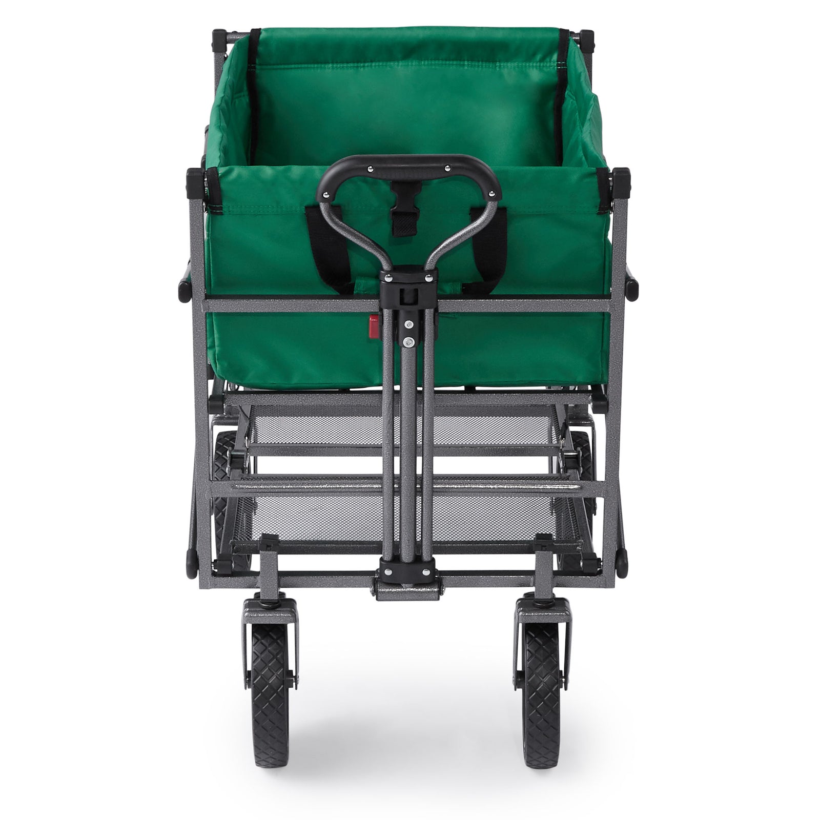 Mac Sports Double Decker Collapsible Outdoor Cart Utility Garden Wagon, Green - VMInnovations