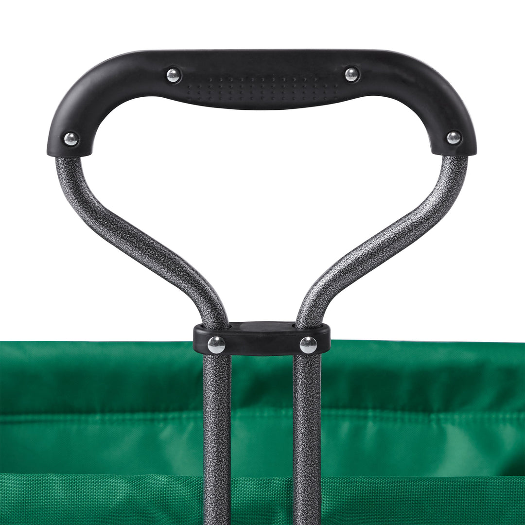 Mac Sports Double Decker Collapsible Outdoor Cart Utility Garden Wagon, Green - VMInnovations