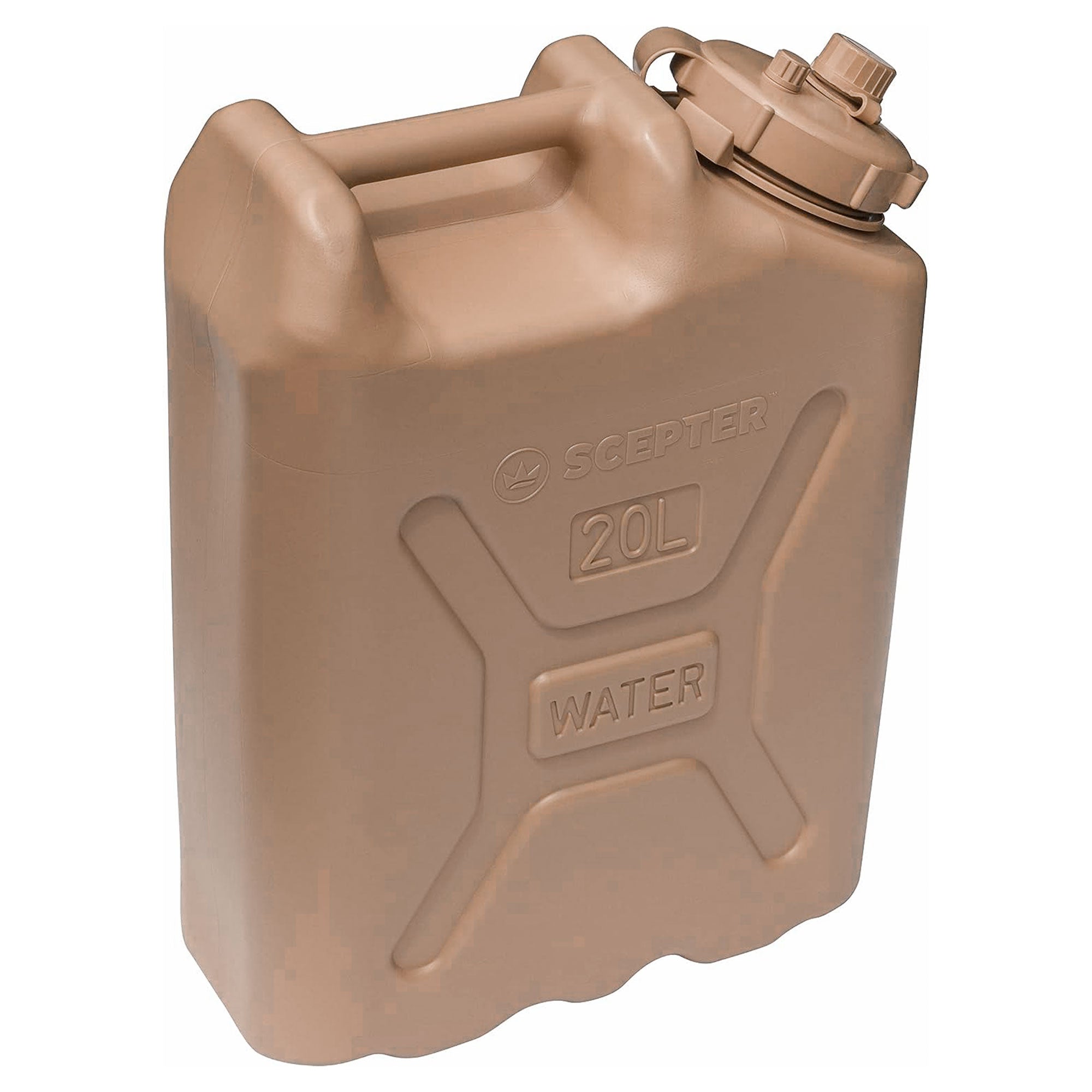 Scepter Lightweight BPA 5 Gallon 20 Liter Portable Water Storage Container, Sand (5 Pack) - VMInnovations