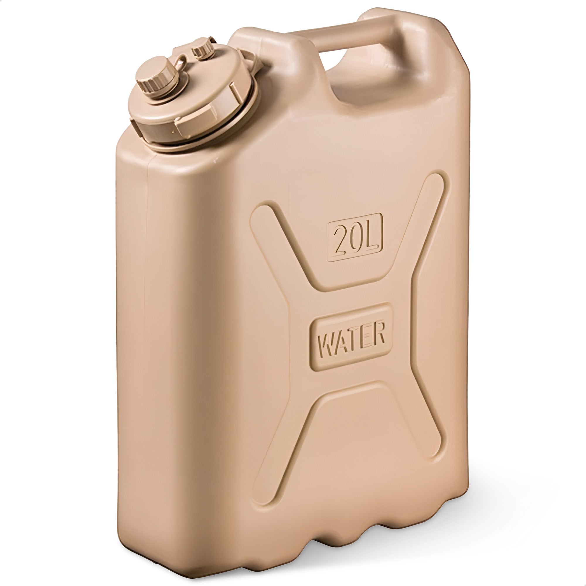 Scepter Lightweight BPA 5 Gallon 20 Liter Portable Water Storage Container, Sand