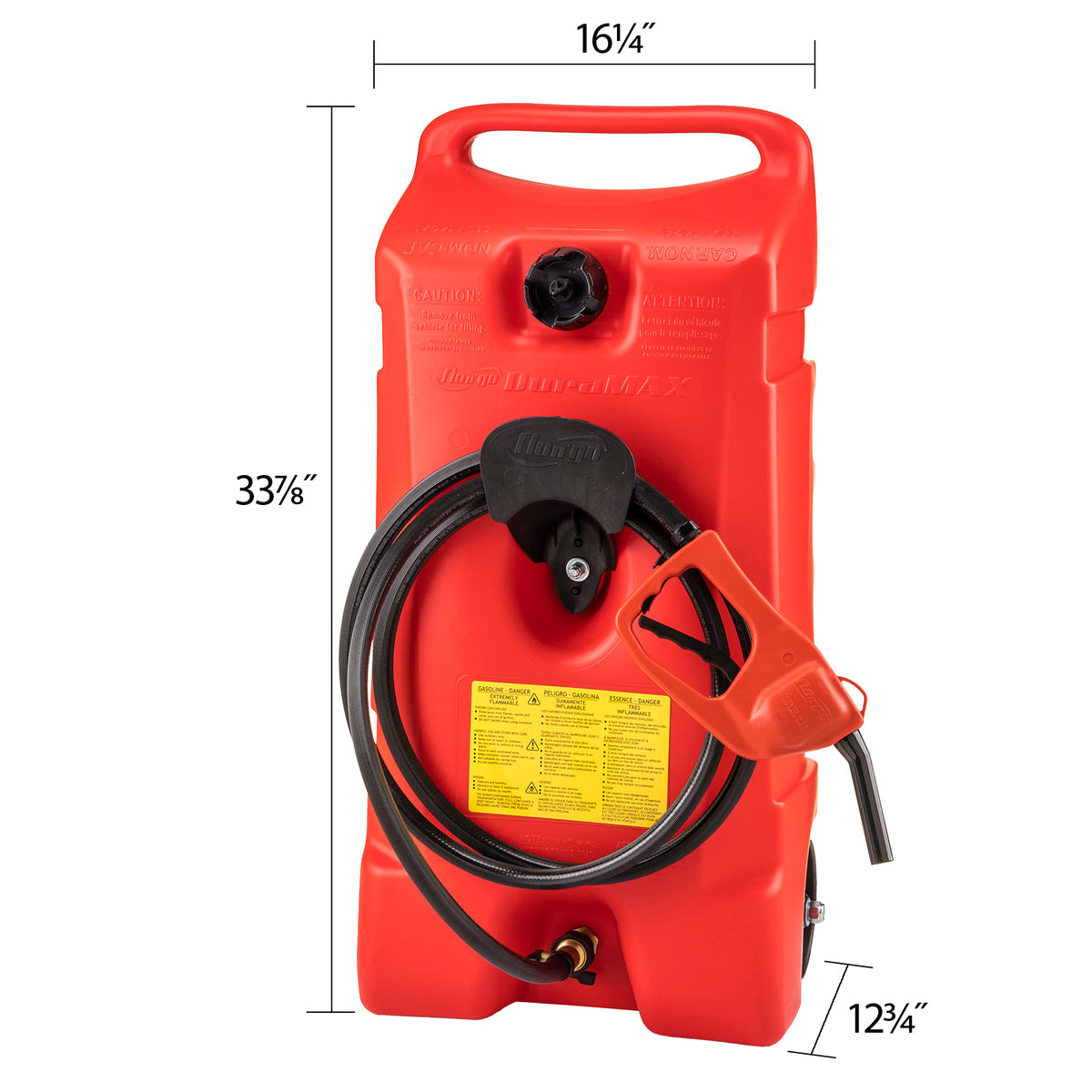 Scepter Flo N Go DuraMax 14 Gallon Gas Fuel Tank Container with Pump (Open Box)