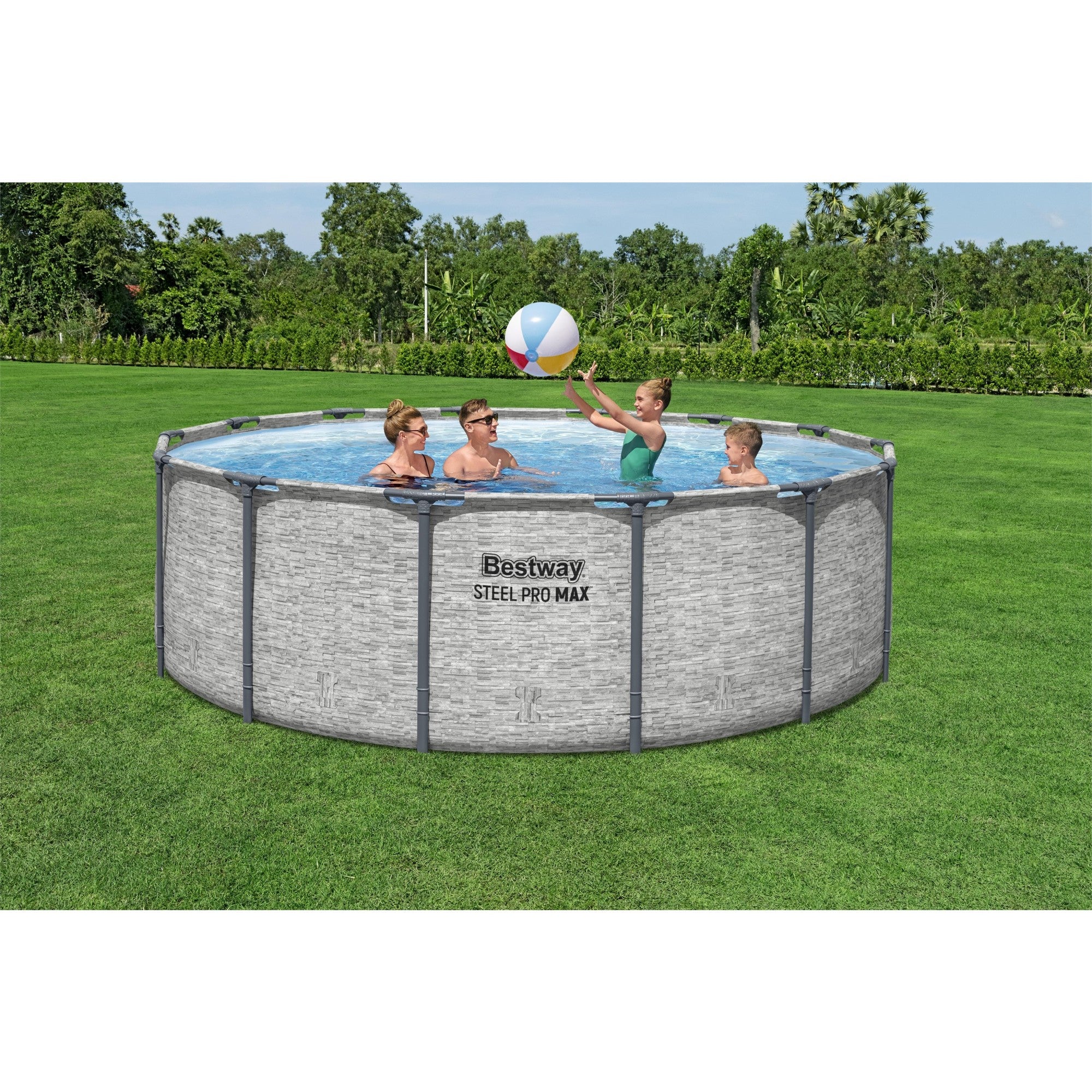 Bestway Steel Pro MAX 14'x48" Round Swimming Pool with Pump & Cover (For Parts) - VMInnovations
