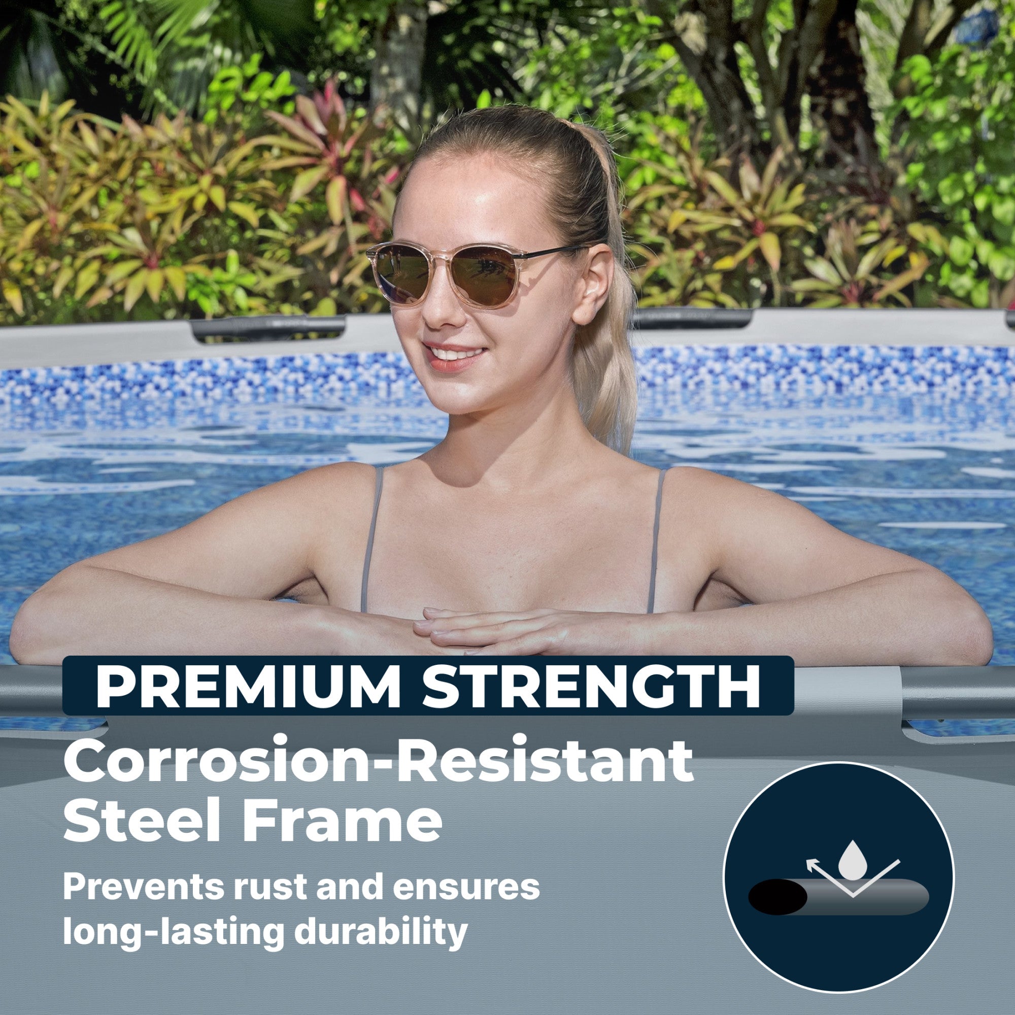 Bestway Steel Pro MAX 15' x 48" Metal Frame Pool with Deluxe Maintenance Kit - VMInnovations