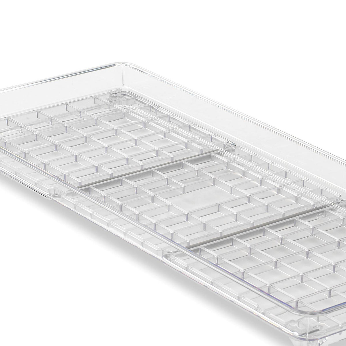 Madesmart Clear Stacking Cabinet Countertop Organizer Storage Rack Shelf, Large