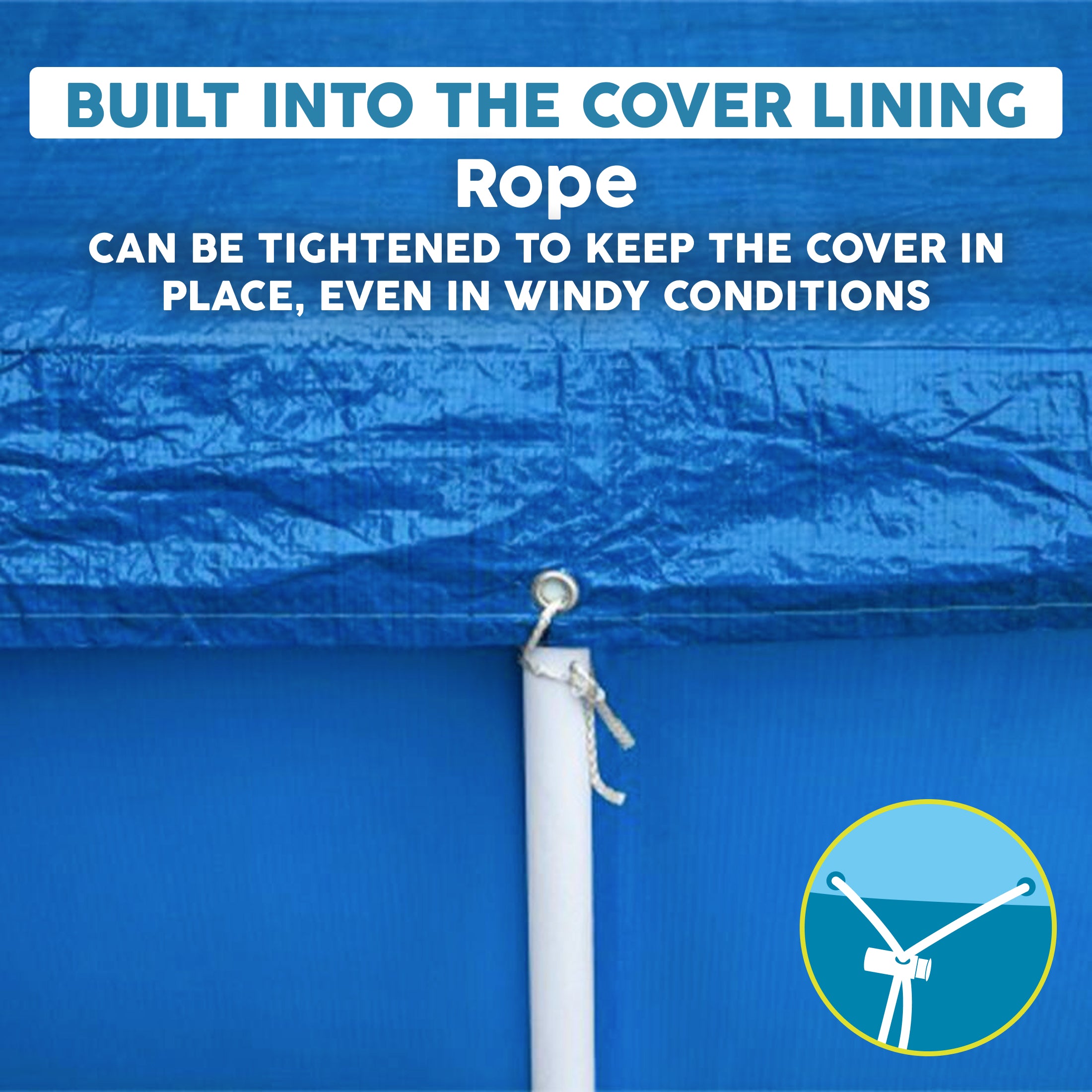 Bestway Flowclear Rectangle 8'6" x 67" Cover for Above Ground Pools (Cover Only)