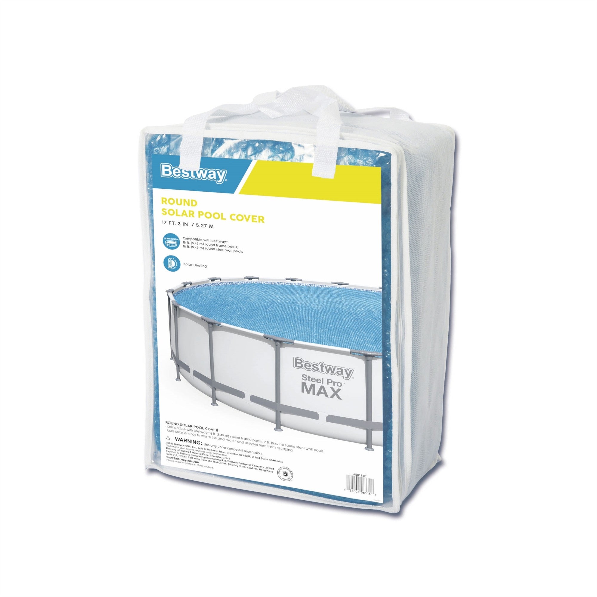 Bestway 18 Foot Round Above Ground Swimming Pool Solar Heat Cover (Open Box) - VMInnovations