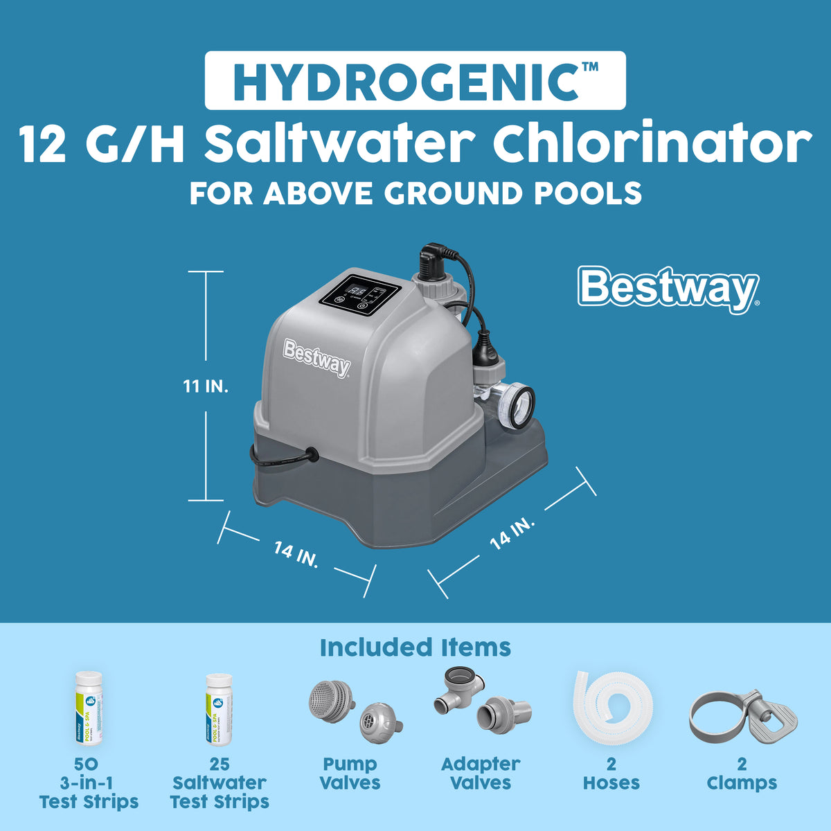 Bestway Hydrogenic Saltwater Chlorinator for Above Ground Swimming Pools (Used)