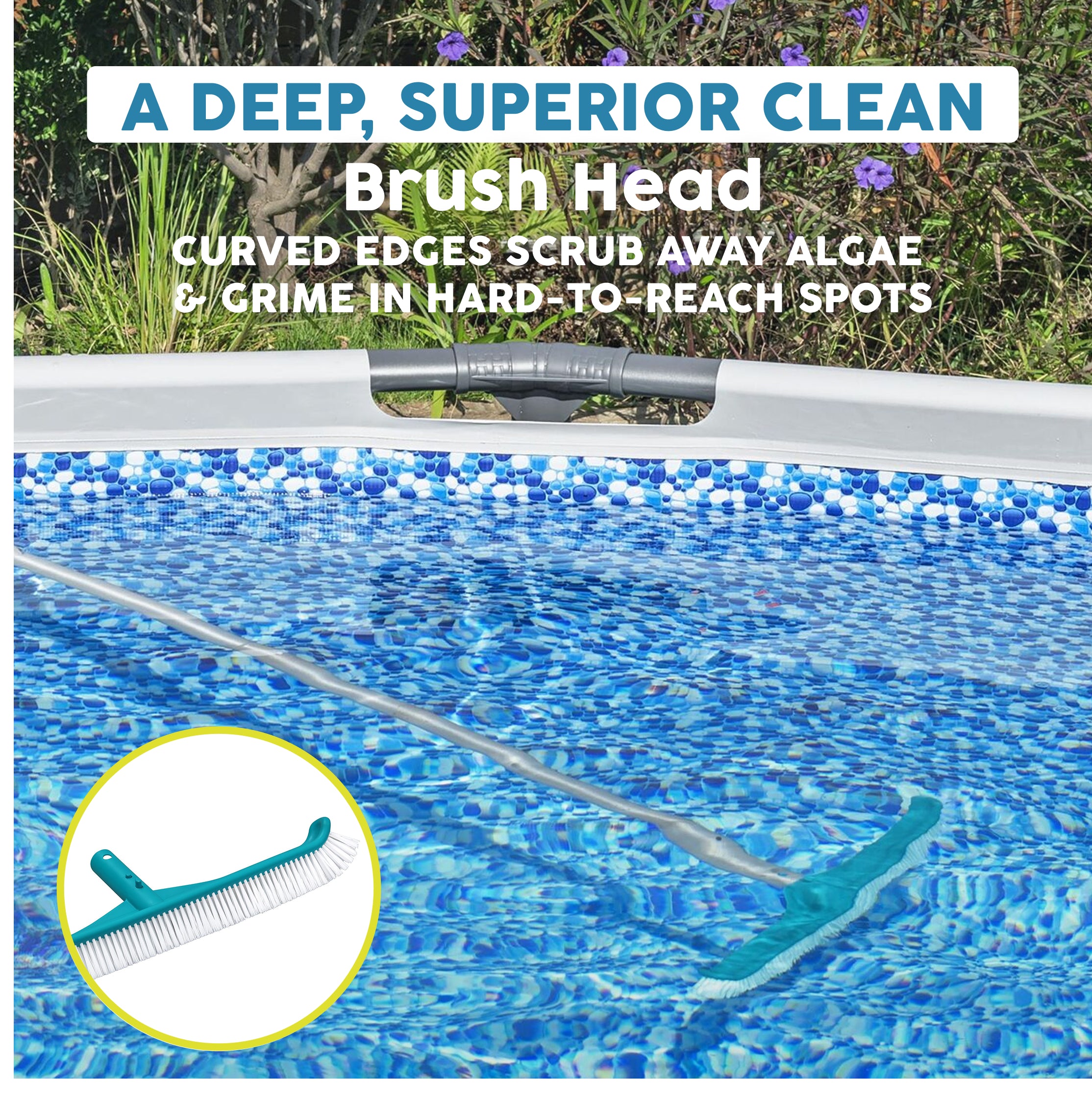 Bestway AquaSurge Swimming Pool Maintenance Accessory Kit with Vacuum & Skimmer - VMInnovations
