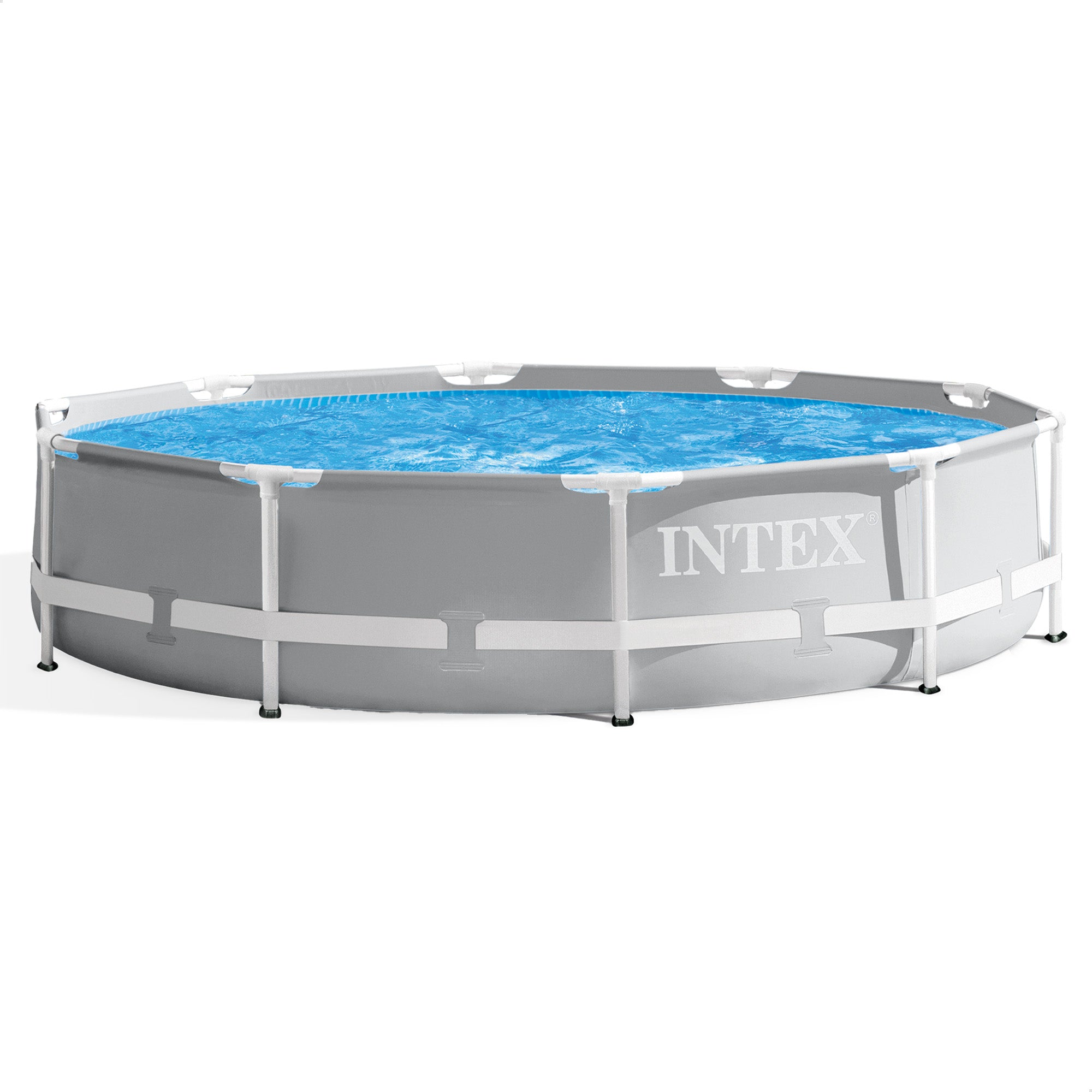 Intex 10ft x 30 Inch Prism Frame Steel Above Ground Outdoor Swimming Pool (Used) - VMInnovations