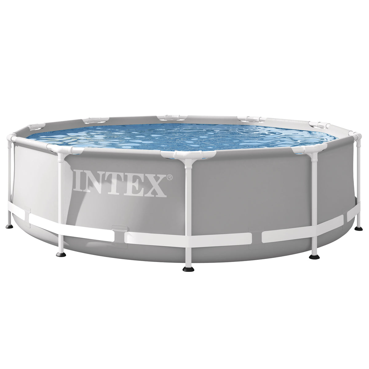 Intex 10ft x 30in Prism Metal Frame Above Ground Pool (No Pump) (Damaged)