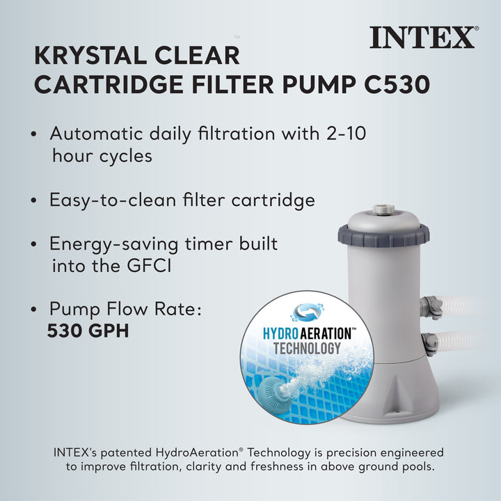 Intex 12ft x 30in Prism Metal Frame Above Ground Pool w/ Pump (For Parts) - VMInnovations