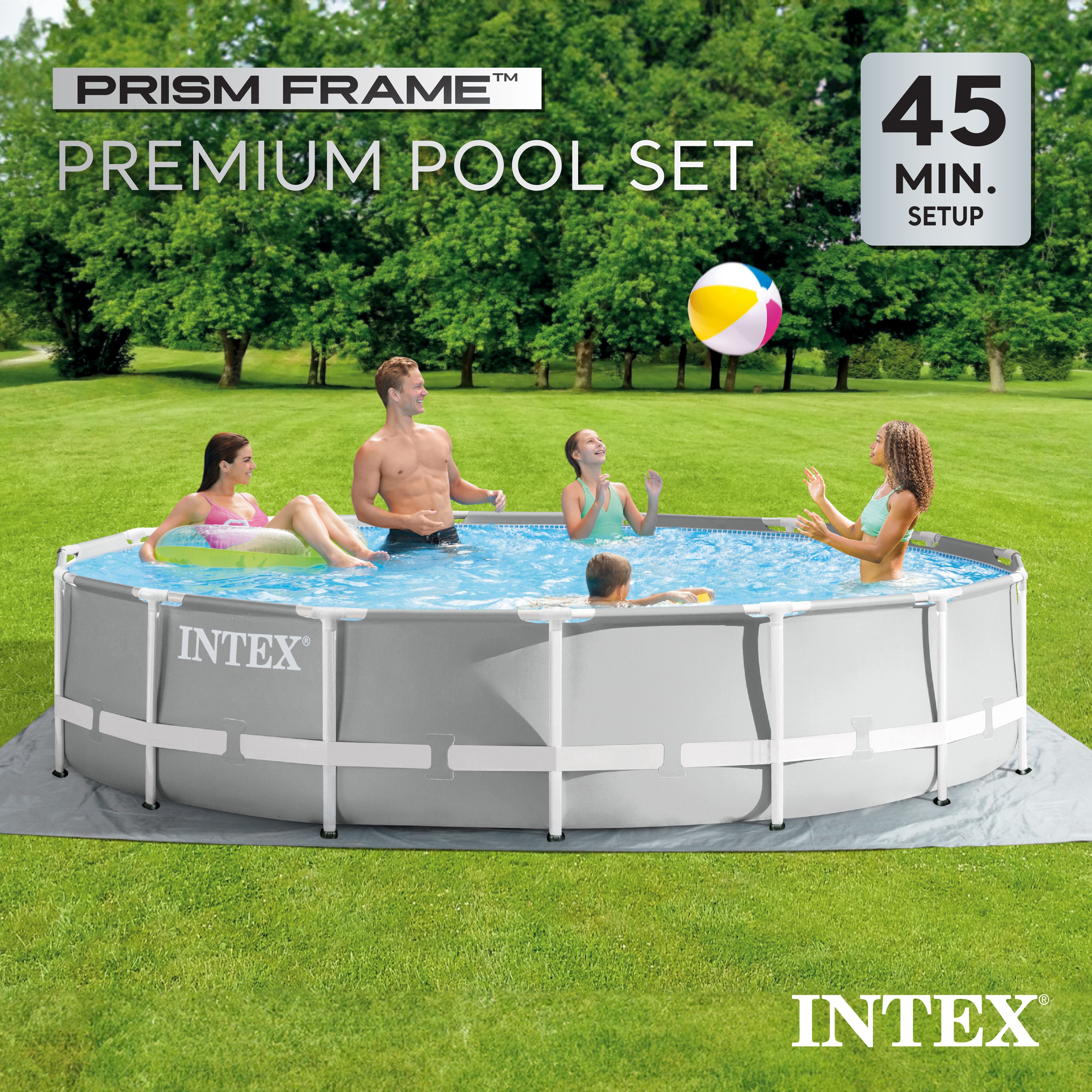 Intex 15ft x 42in Prism Frame Above Ground Pool Set with Filter (For Parts) - VMInnovations