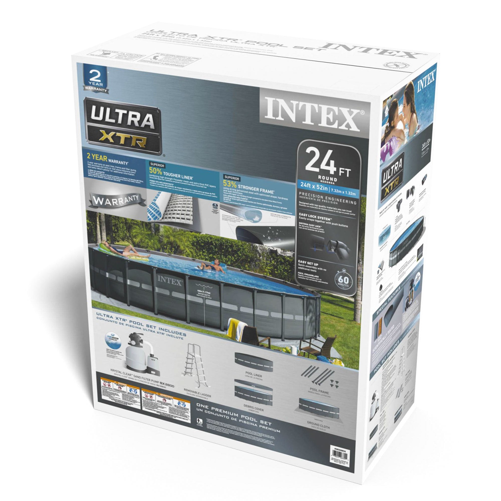 Intex 24' x 52" Ultra XTR Frame Round Pool Set with Sand Filter Pump (Used) - VMInnovations
