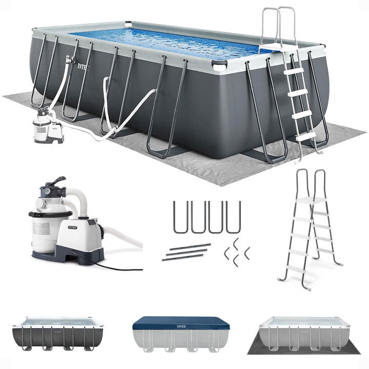 Intex Ultra XTR 18' x 9' x 52" Above Ground Pool & OptiFlow Premium Filter Sand