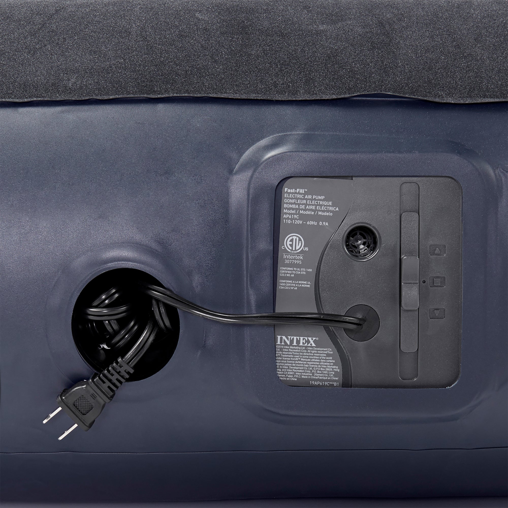 Intex Dura Beam Standard Pillow Rest Classic Airbed with Built-In Pump, Queen - VMInnovations