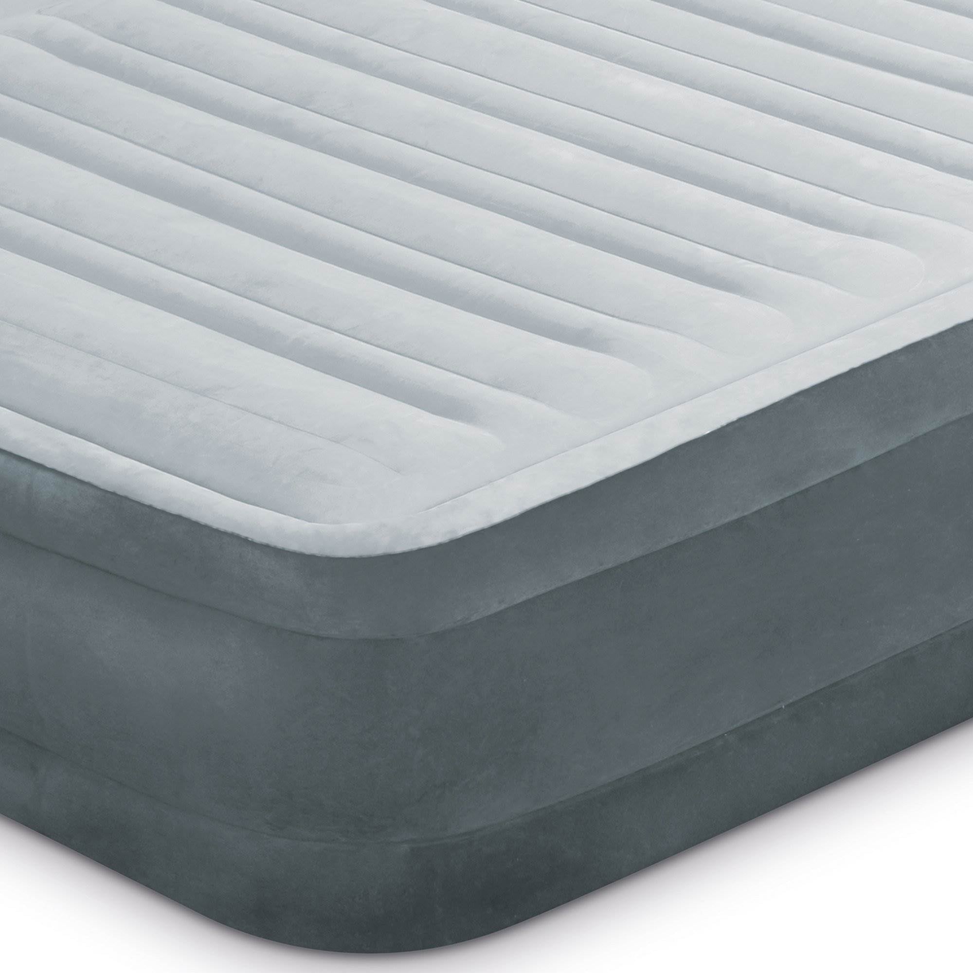 Intex Dura Beam Plus Series Mid Rise Airbed Mattress with Built In Pump, Queen