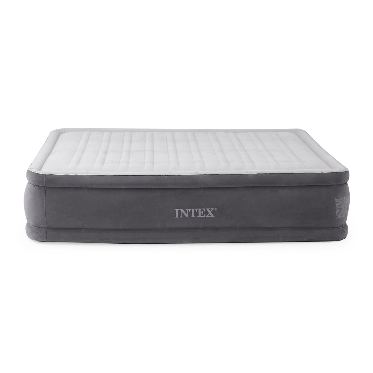 Intex 18-inch Inflatable Elevated Premium Comfort Airbed w/ Internal Pump, Queen