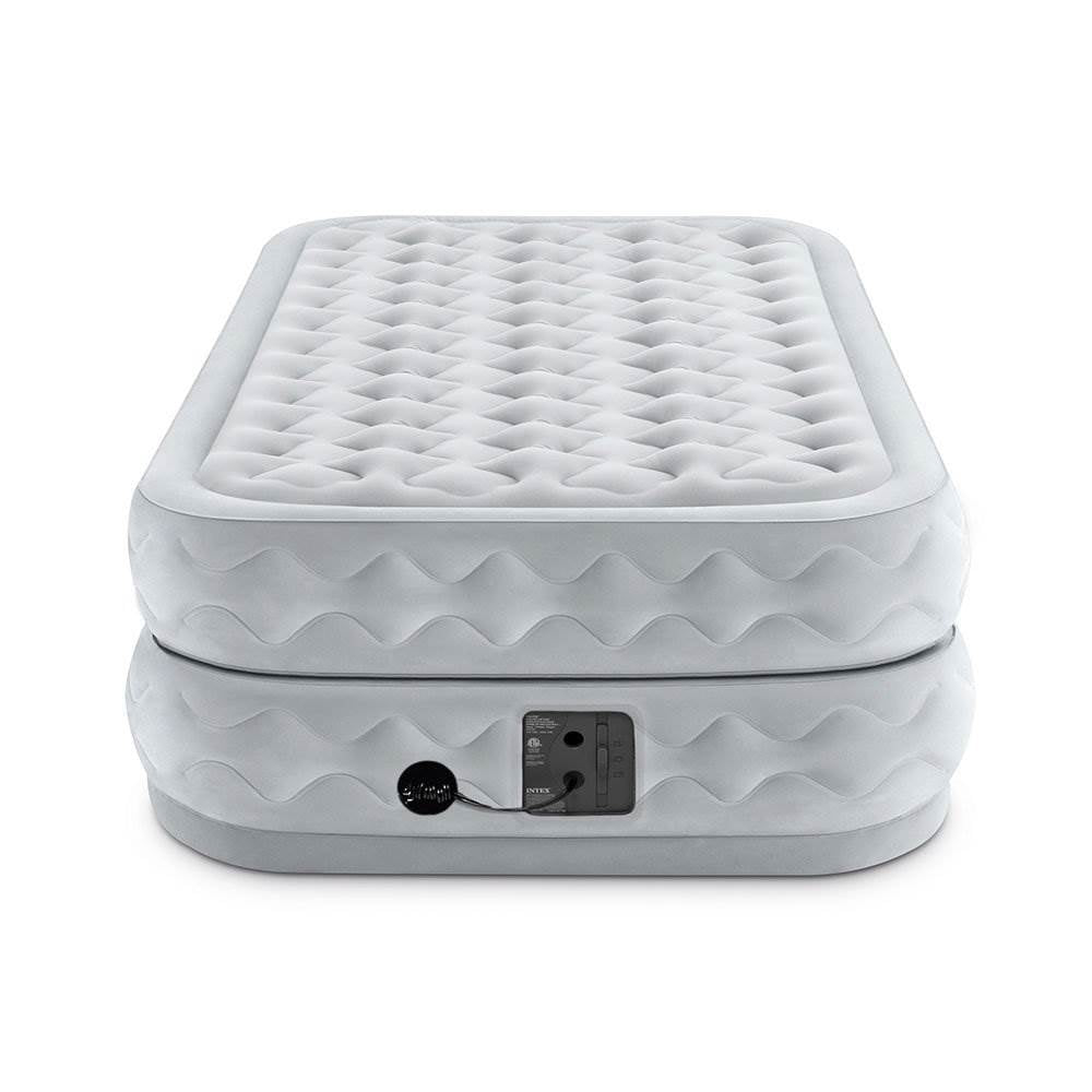 Intex Supreme Air Flow Raised Air Bed Mattress With Built In Pump & Bag, Twin