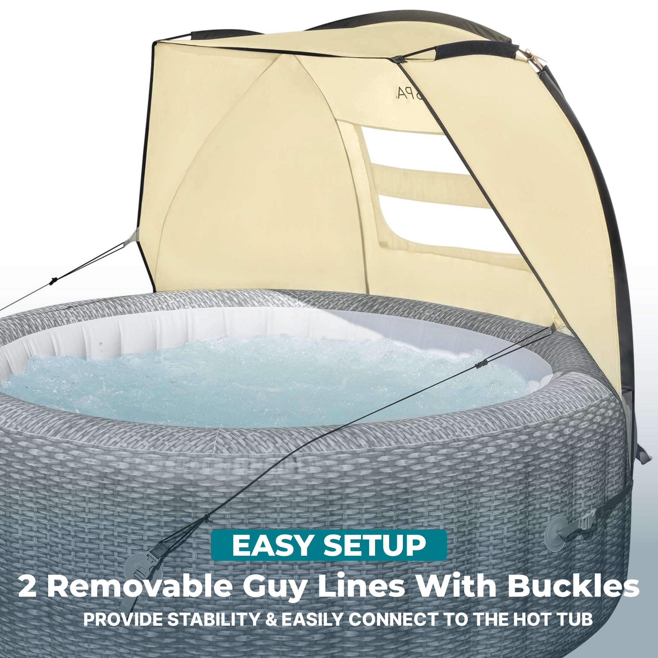 Bestway SaluSpa Sun Shade Canopy Accessory for Round Inflatable Hot Tub Spas