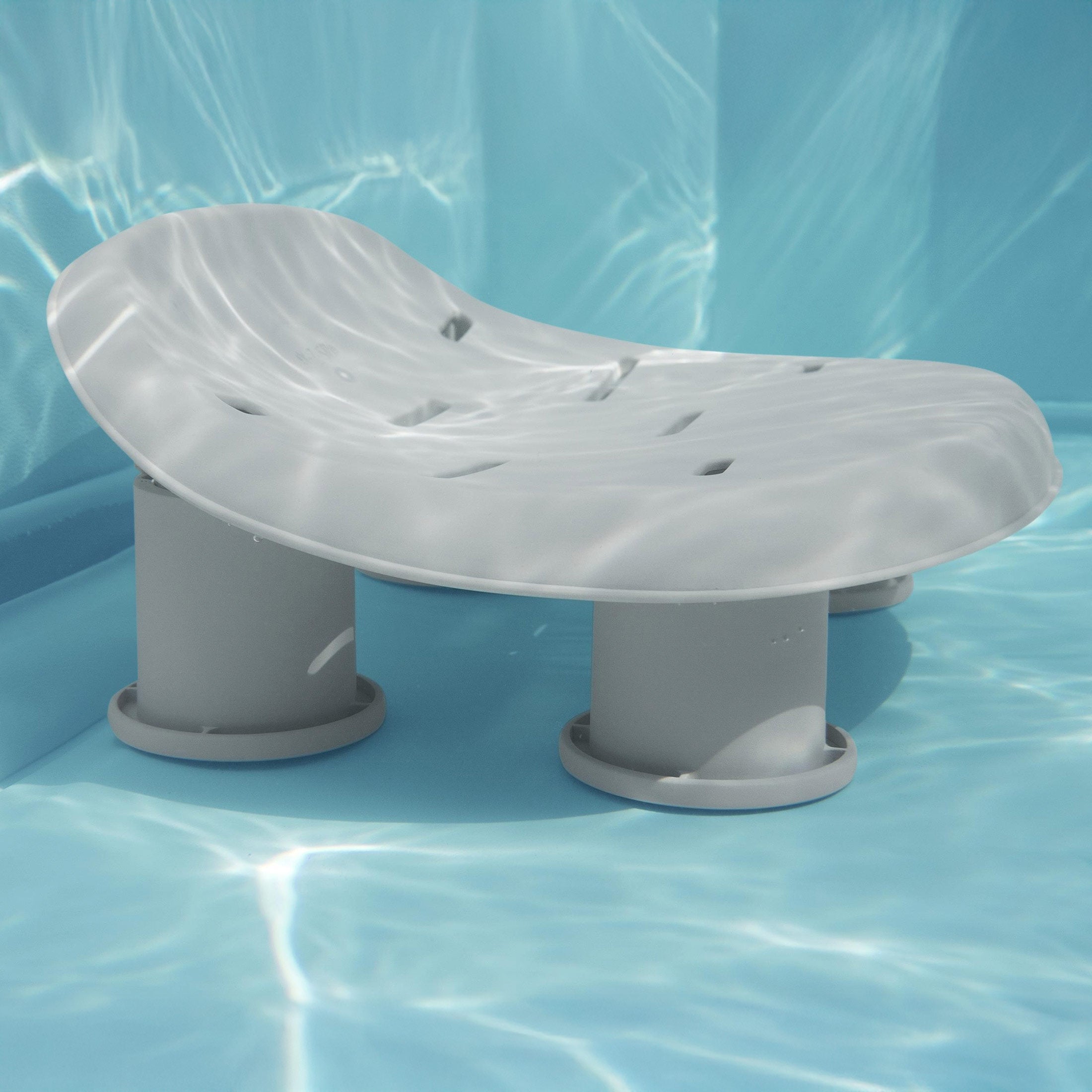 Bestway SaluSpa Underwater Non Slip Pool and Spa Seat with Adjustable Legs, Gray - VMInnovations